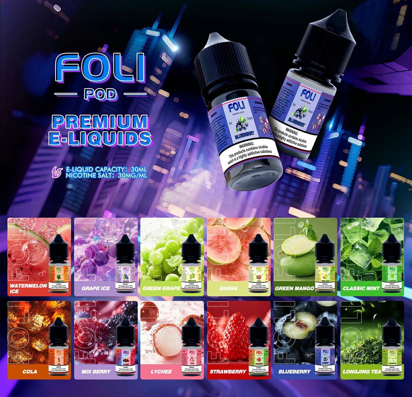 Foli 30ml 3% E-Zigaretten-Liquid