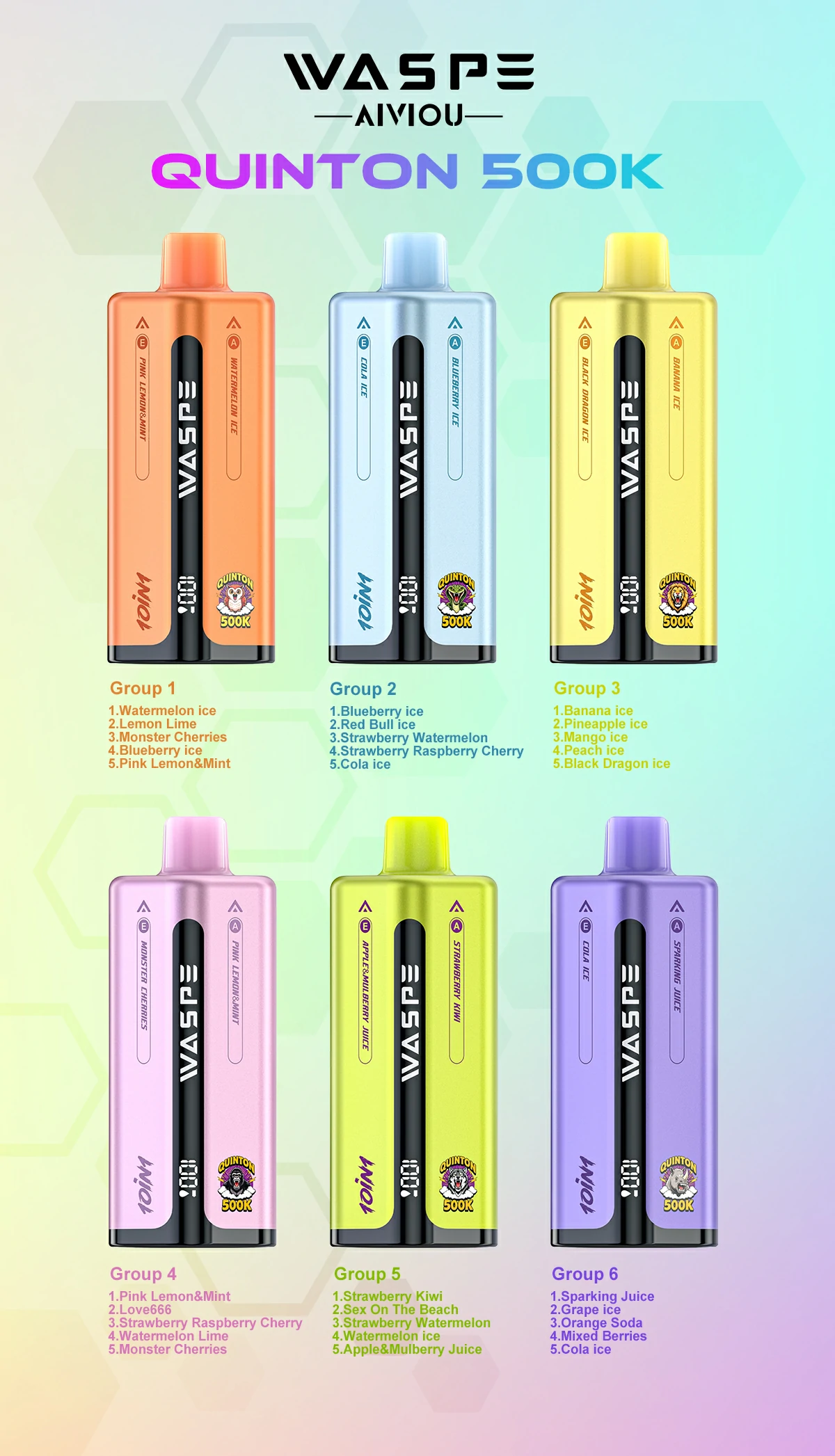 WASPE 10-in-1 uinton 500000 500K Züge Einweg-Vape - image 3