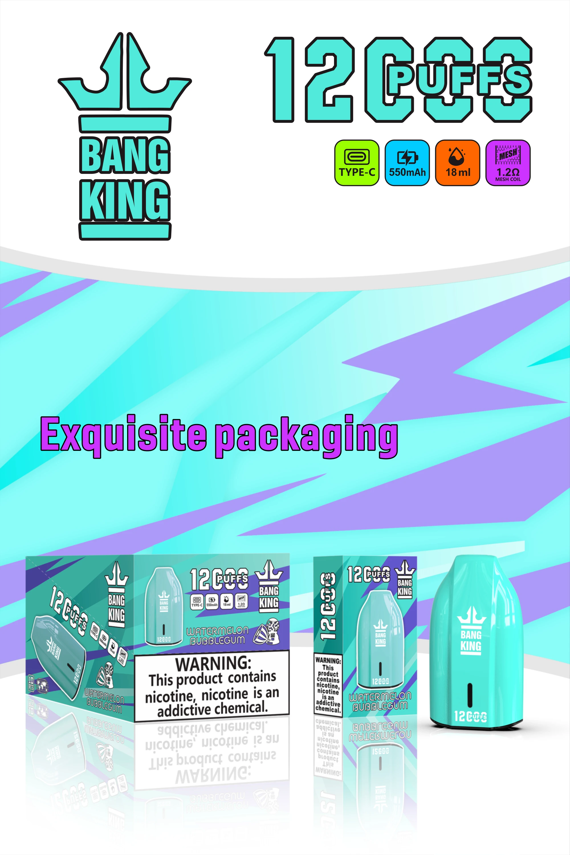 Bang King 12000 12K Züge Einweg-Vape - image 3