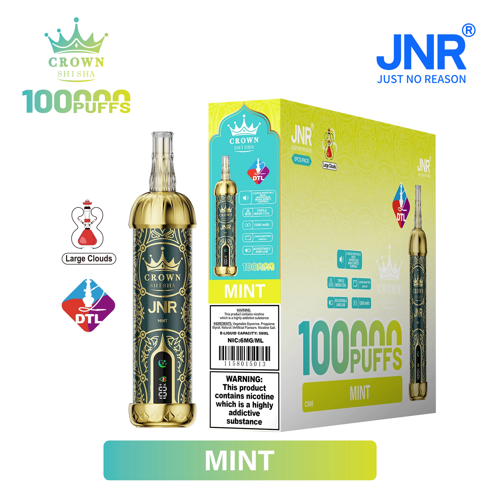 Jnr Crown Shisha 100000 100K Züge DTL Einweg-Vape - image 16