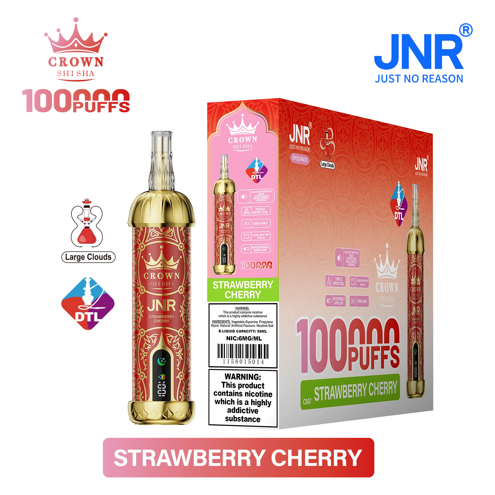 Jnr Crown Shisha 100000 100K Züge DTL Einweg-Vape - image 19
