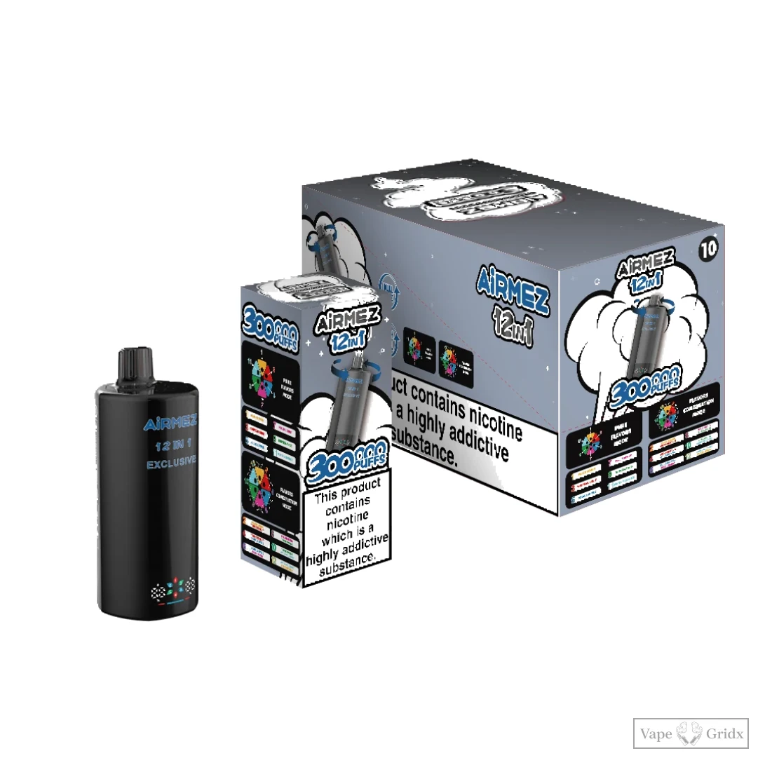 Airmez 300000 300K Züge 12-IN-1 Einweg Einweg-Vape - image 3