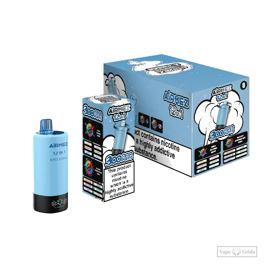 Airmez 300000 300K Züge 12-IN-1 Einweg Einweg-Vape - image 5