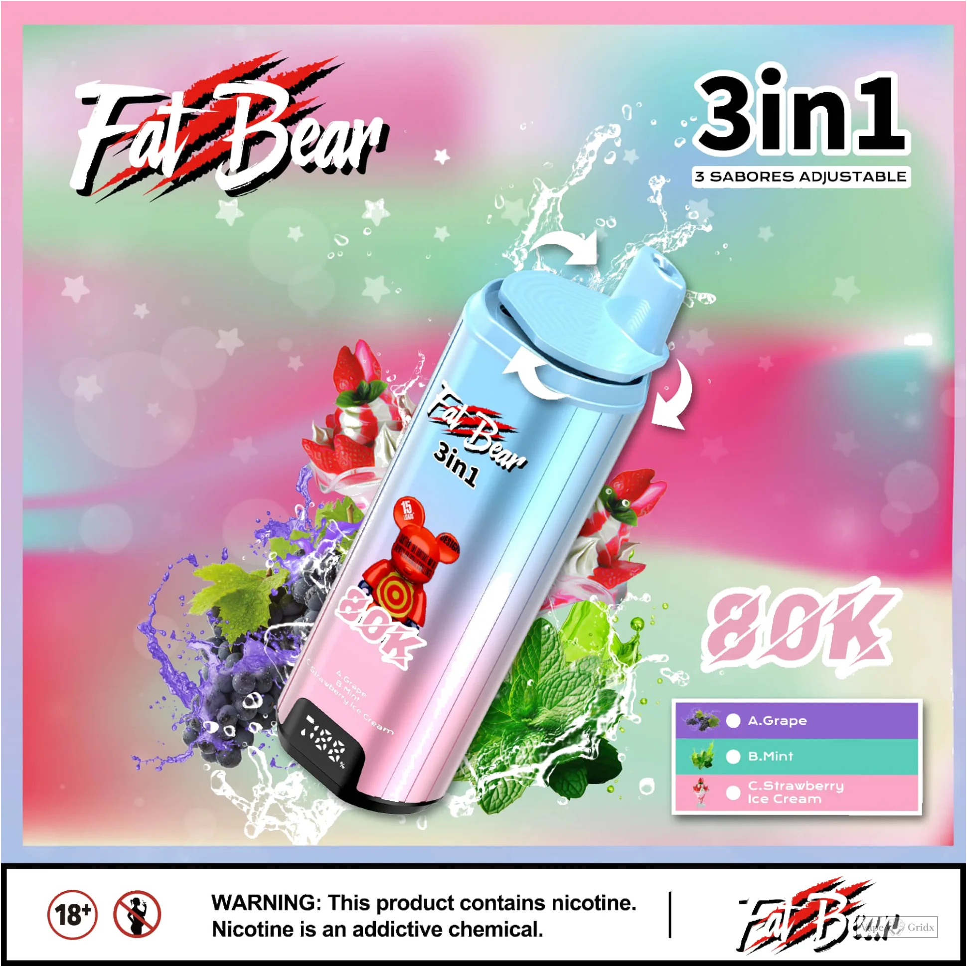 AIVONO Fat Bear 80000 80K Züge Einweg-Vape - image 2
