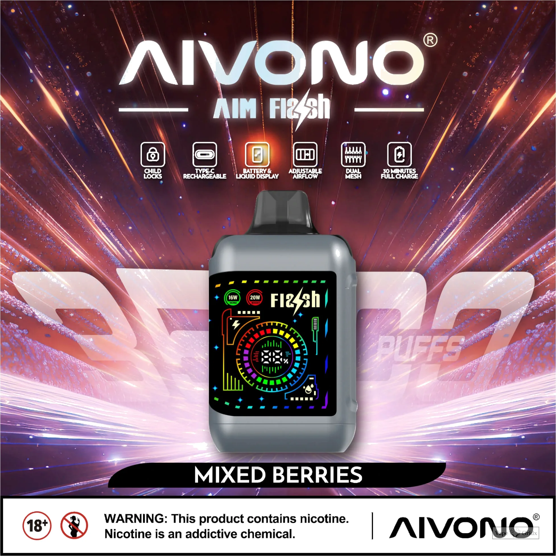 AIVONO FLASH 35000 35K Züge Einweg Einweg-Vape - image 2