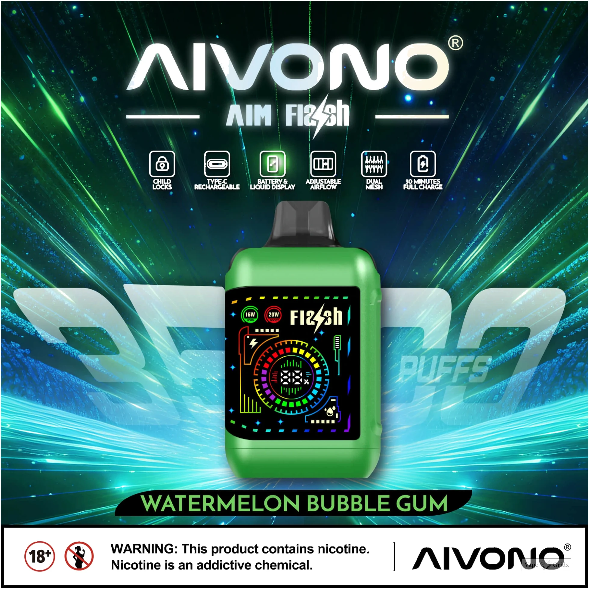 AIVONO FLASH 35000 35K Züge Einweg Einweg-Vape - image 12