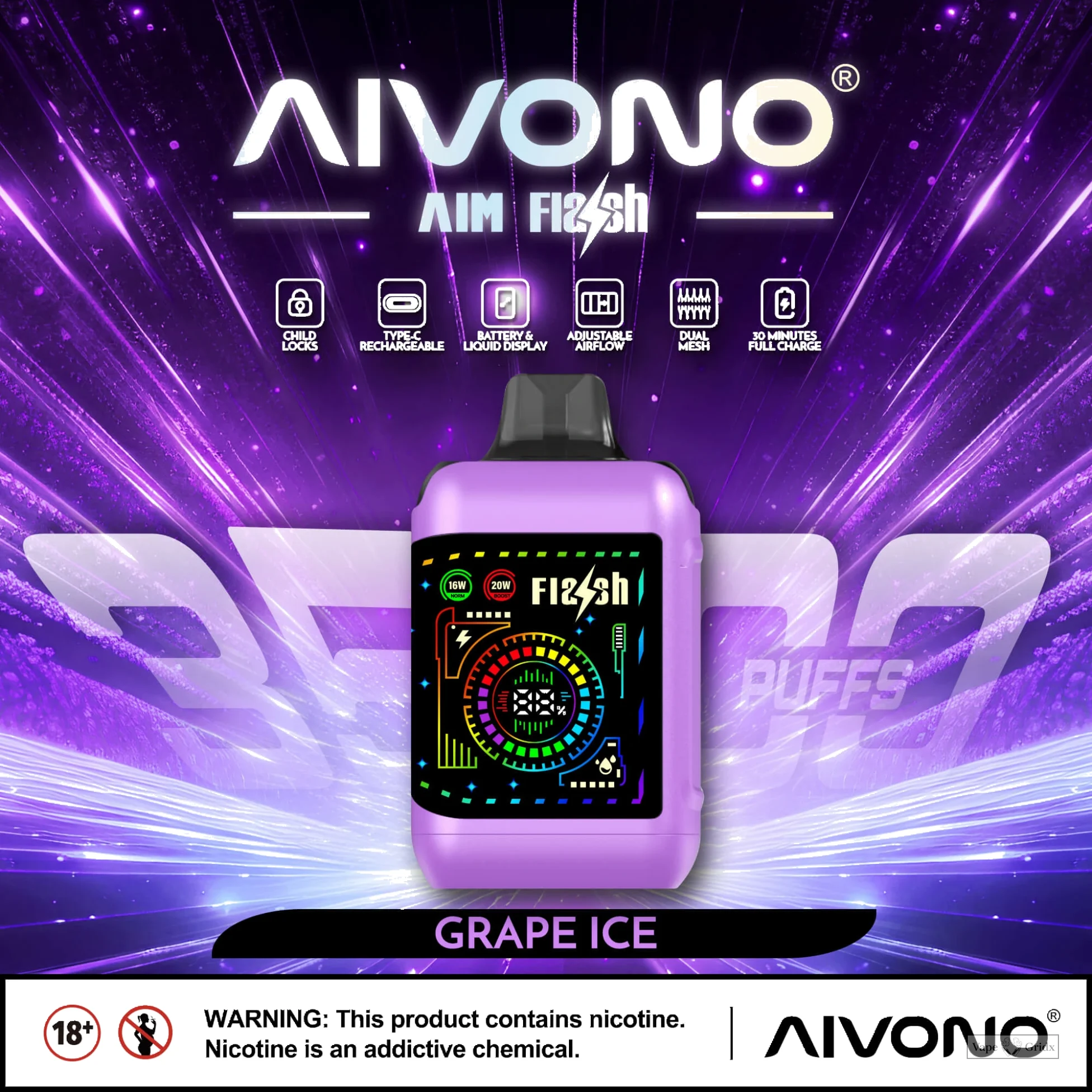 AIVONO FLASH 35000 35K Züge Einweg Einweg-Vape - image 15