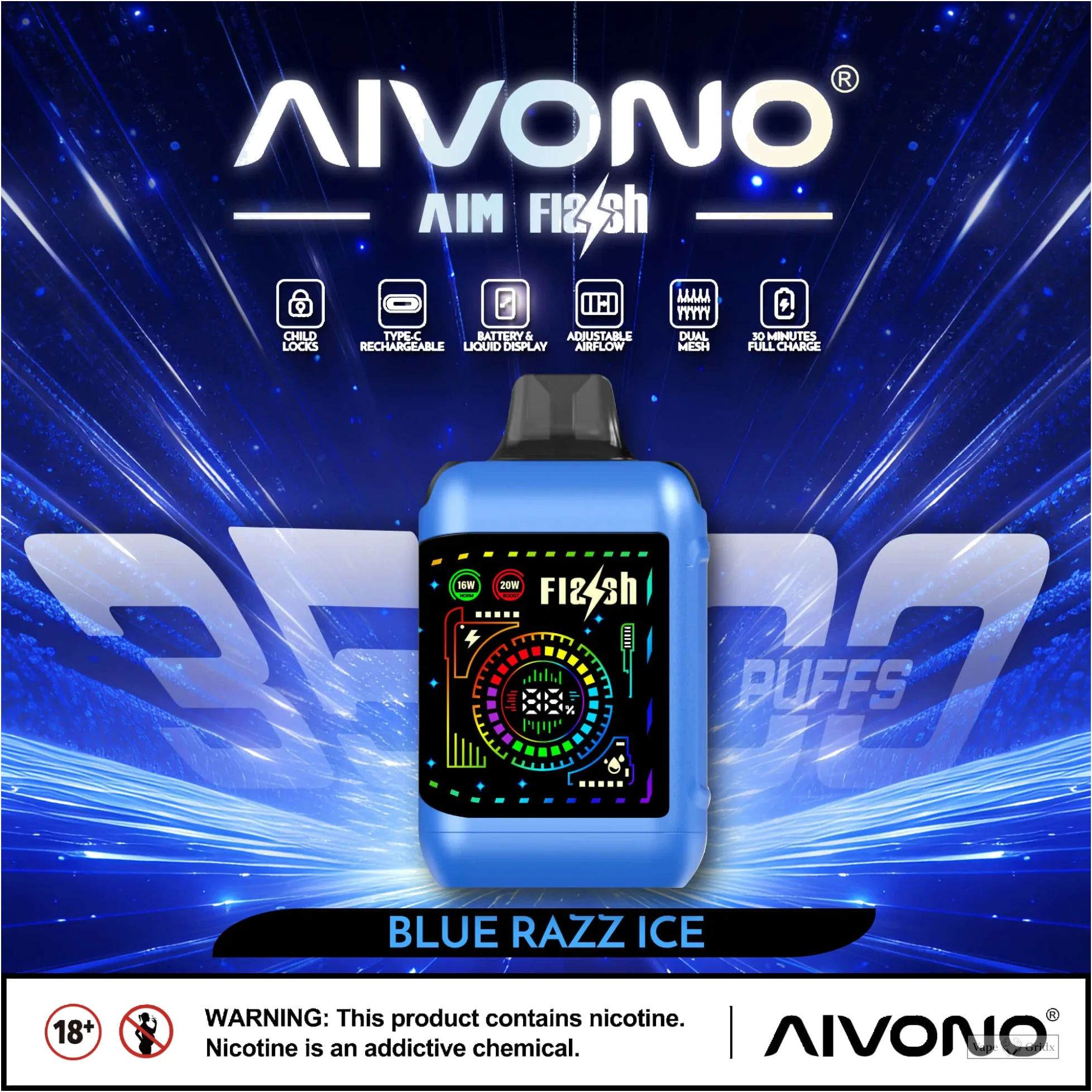 AIVONO FLASH 35000 35K Züge Einweg Einweg-Vape - image 5