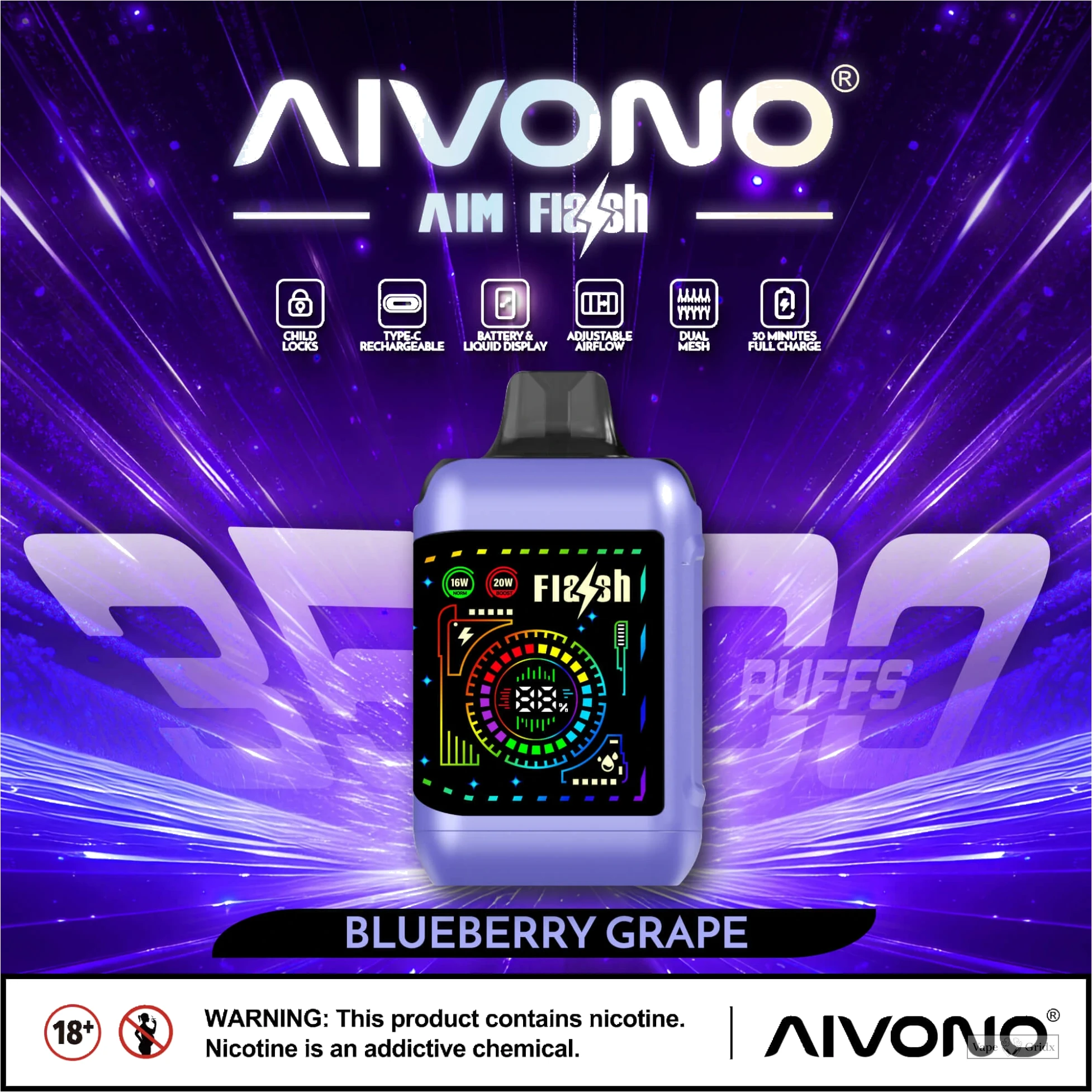 AIVONO FLASH 35000 35K Züge Einweg Einweg-Vape - image 6