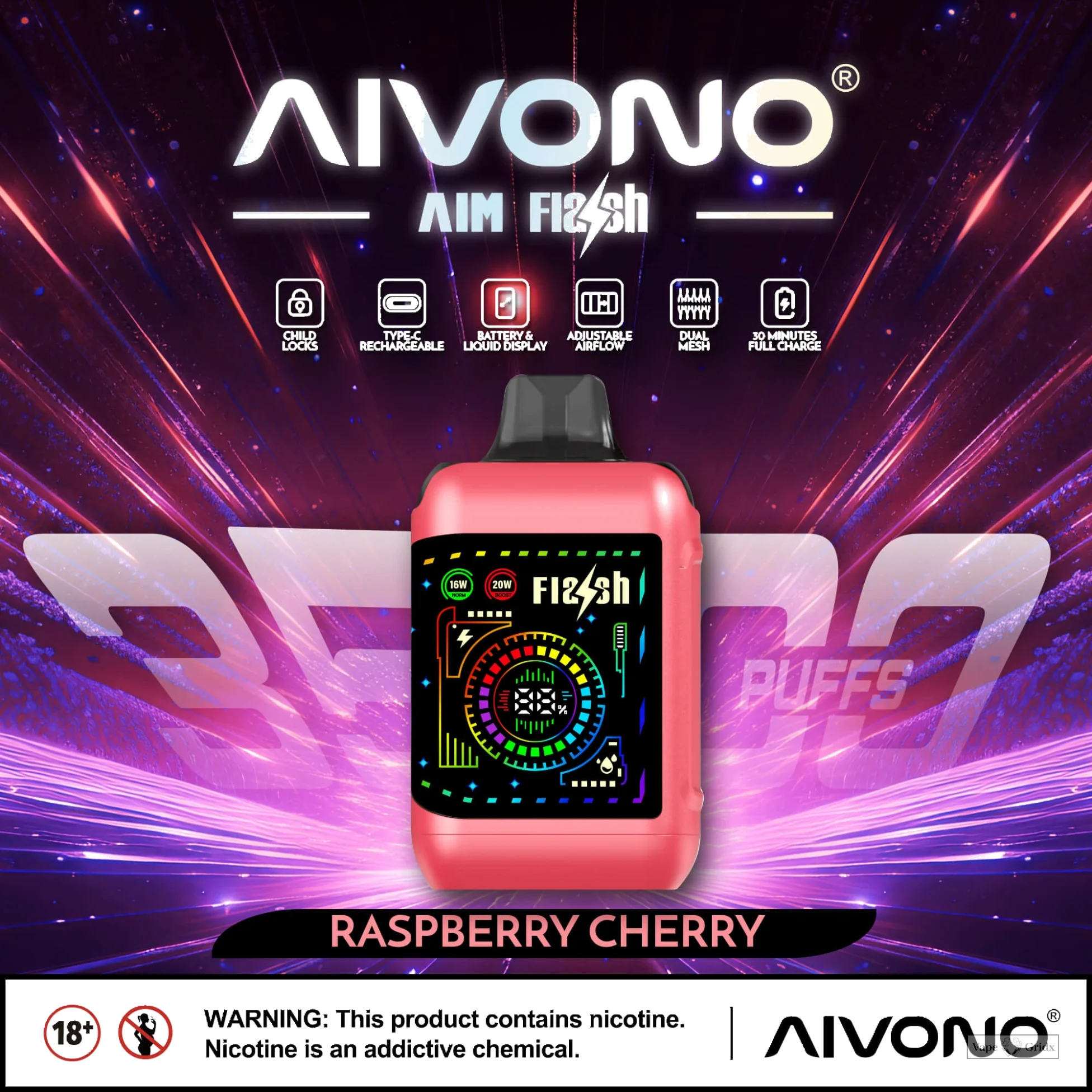 AIVONO FLASH 35000 35K Züge Einweg Einweg-Vape - image 7