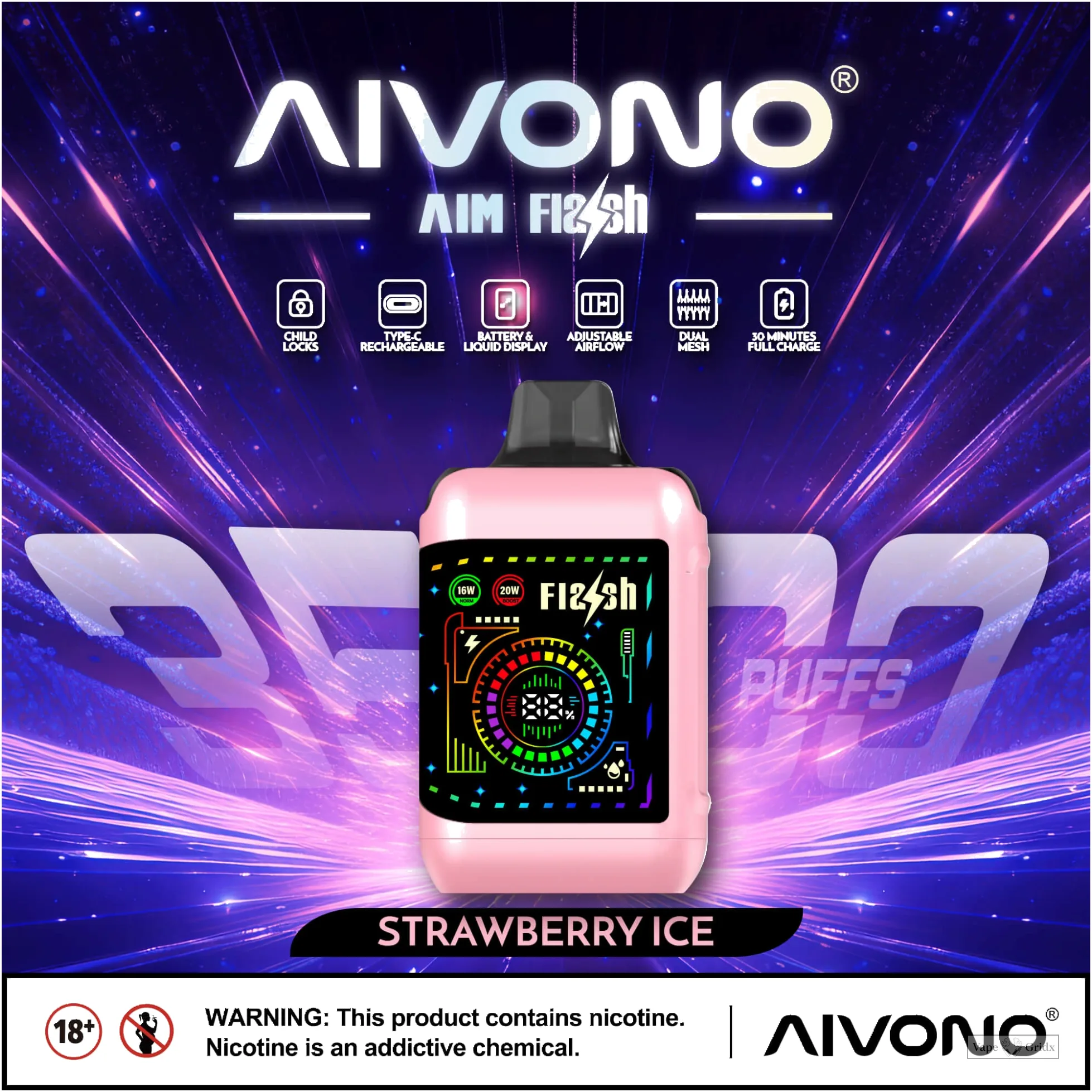 AIVONO FLASH 35000 35K Züge Einweg Einweg-Vape - image 8