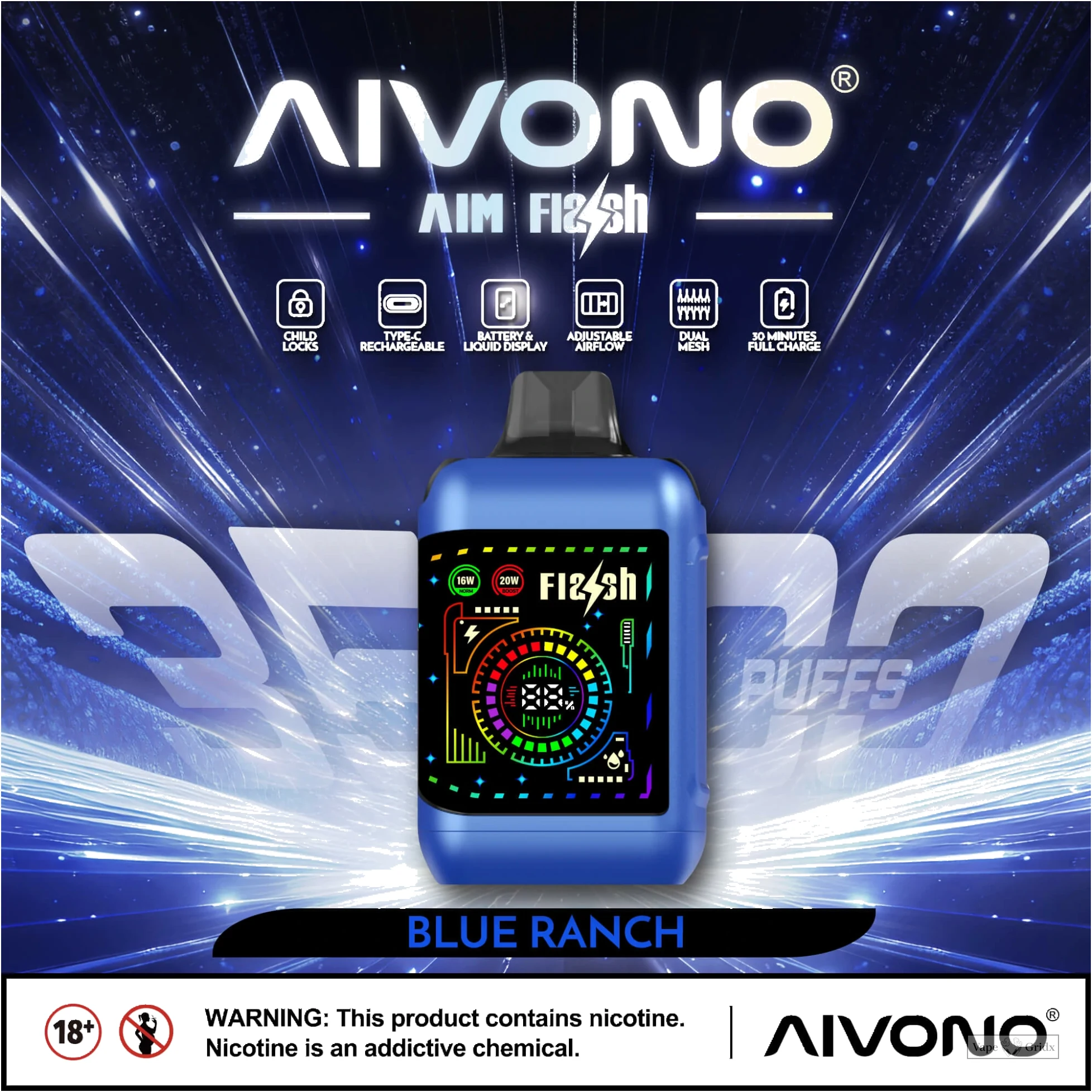 AIVONO FLASH 35000 35K Züge Einweg Einweg-Vape - image 9