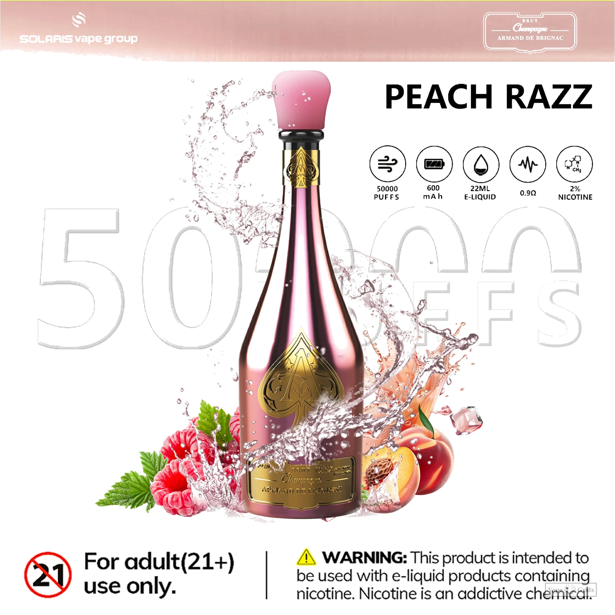 Humo Solaris Champagne 50000 50K Züge Einweg-Vape - image 2
