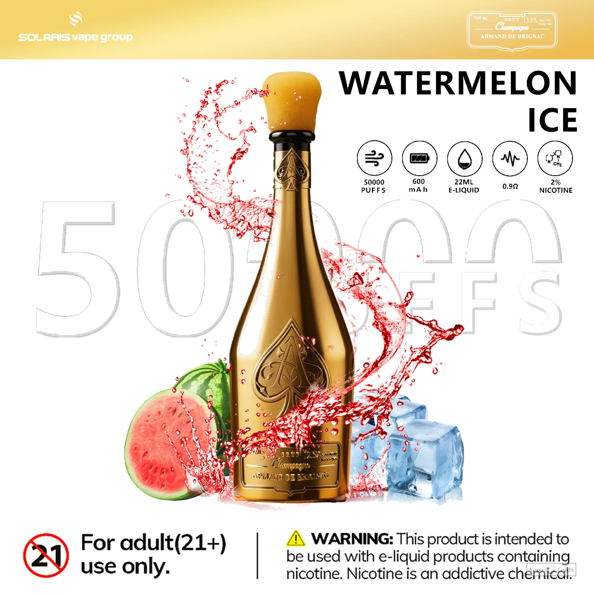 Humo Solaris Champagne 50000 50K Züge Einweg-Vape - image 3