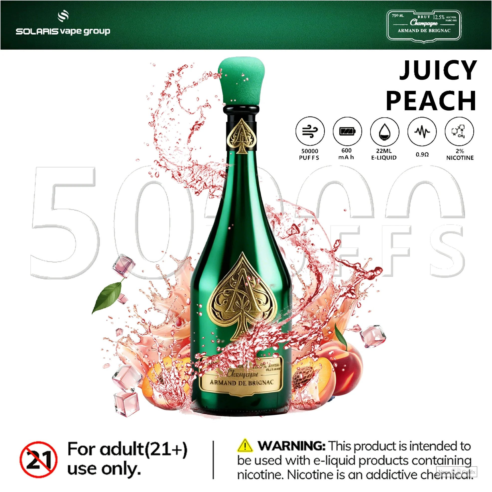 Humo Solaris Champagne 50000 50K Züge Einweg-Vape - image 5