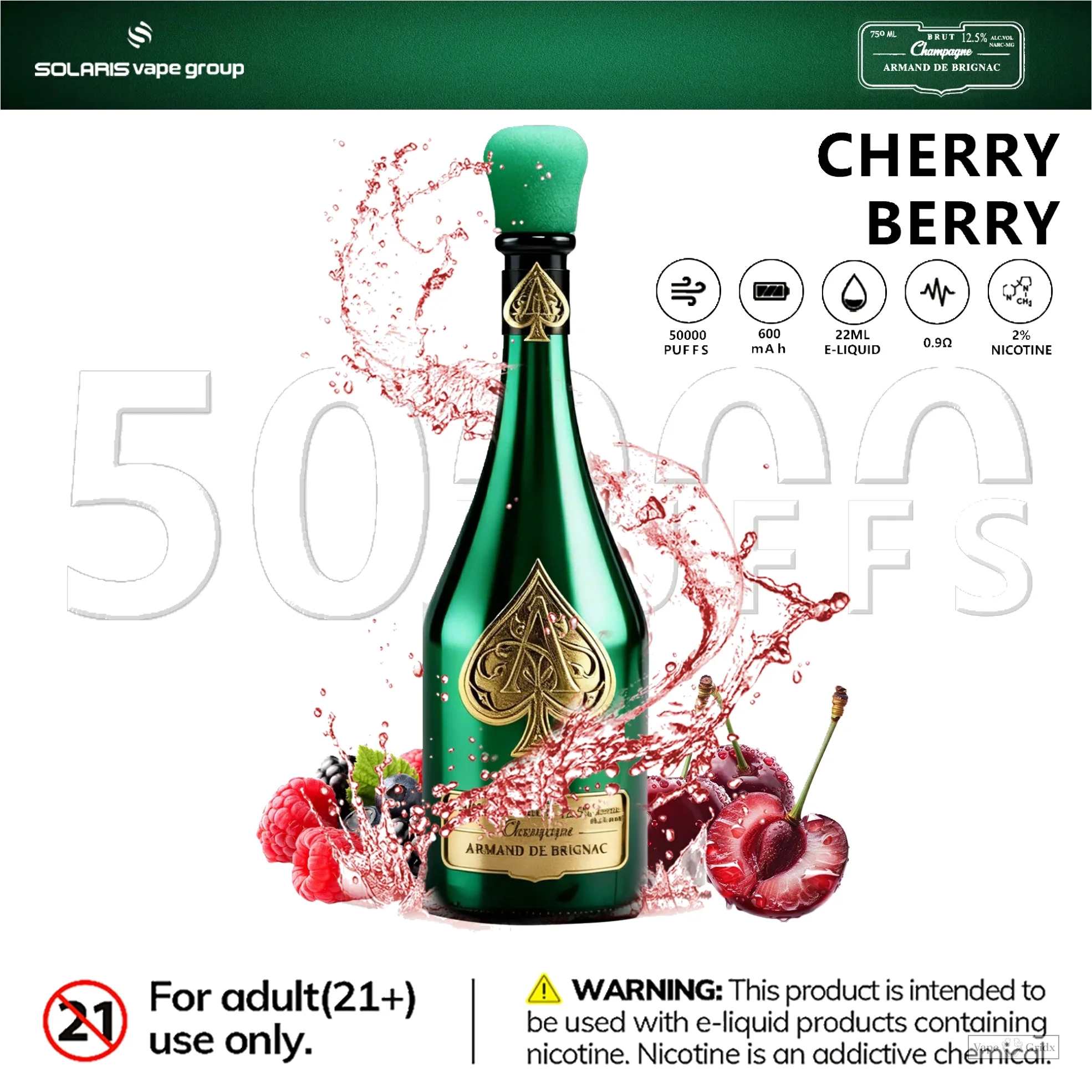 Humo Solaris Champagne 50000 50K Züge Einweg-Vape - image 6