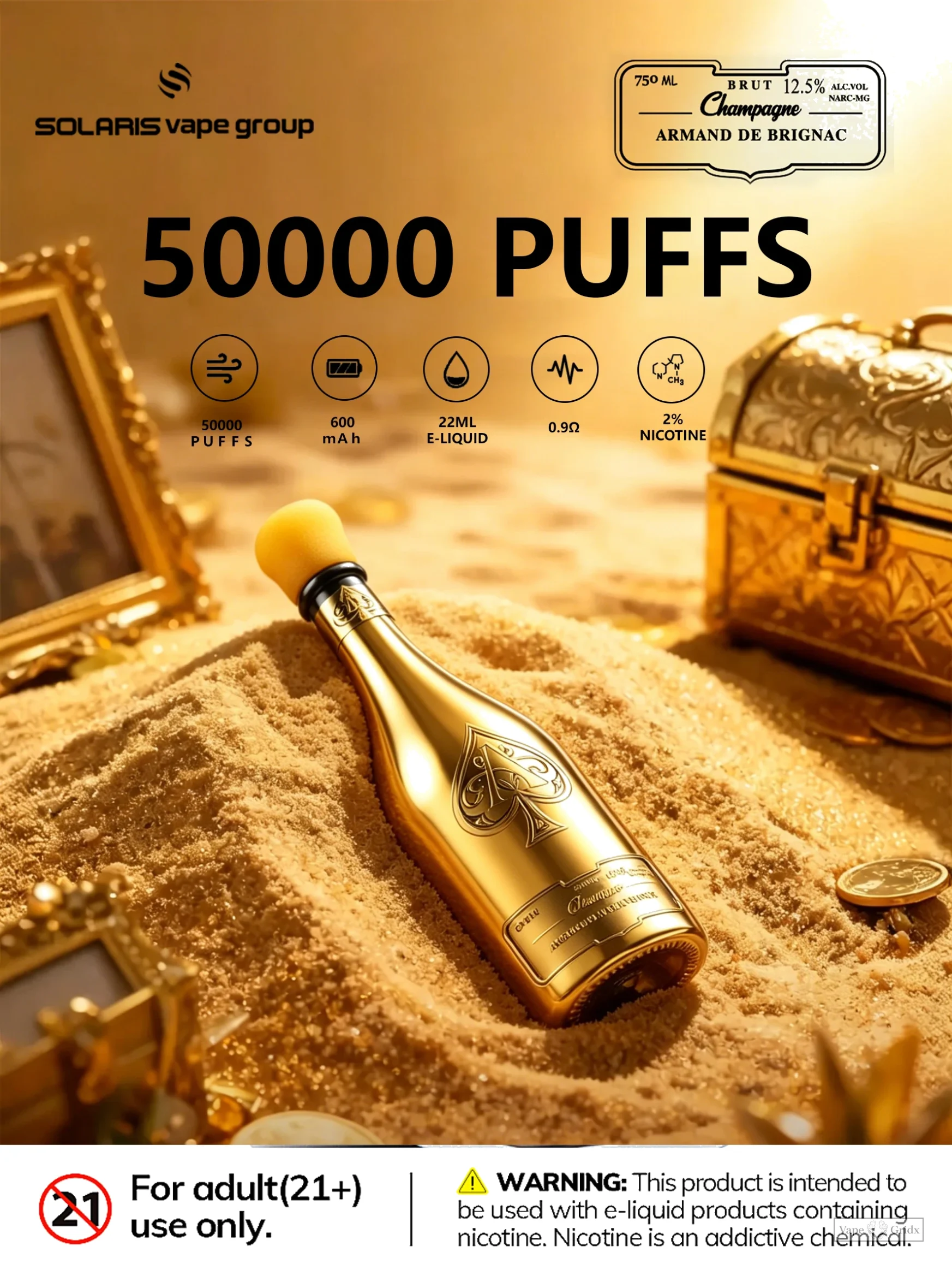 Humo Solaris Champagne 50000 50K Züge Einweg-Vape - image 10