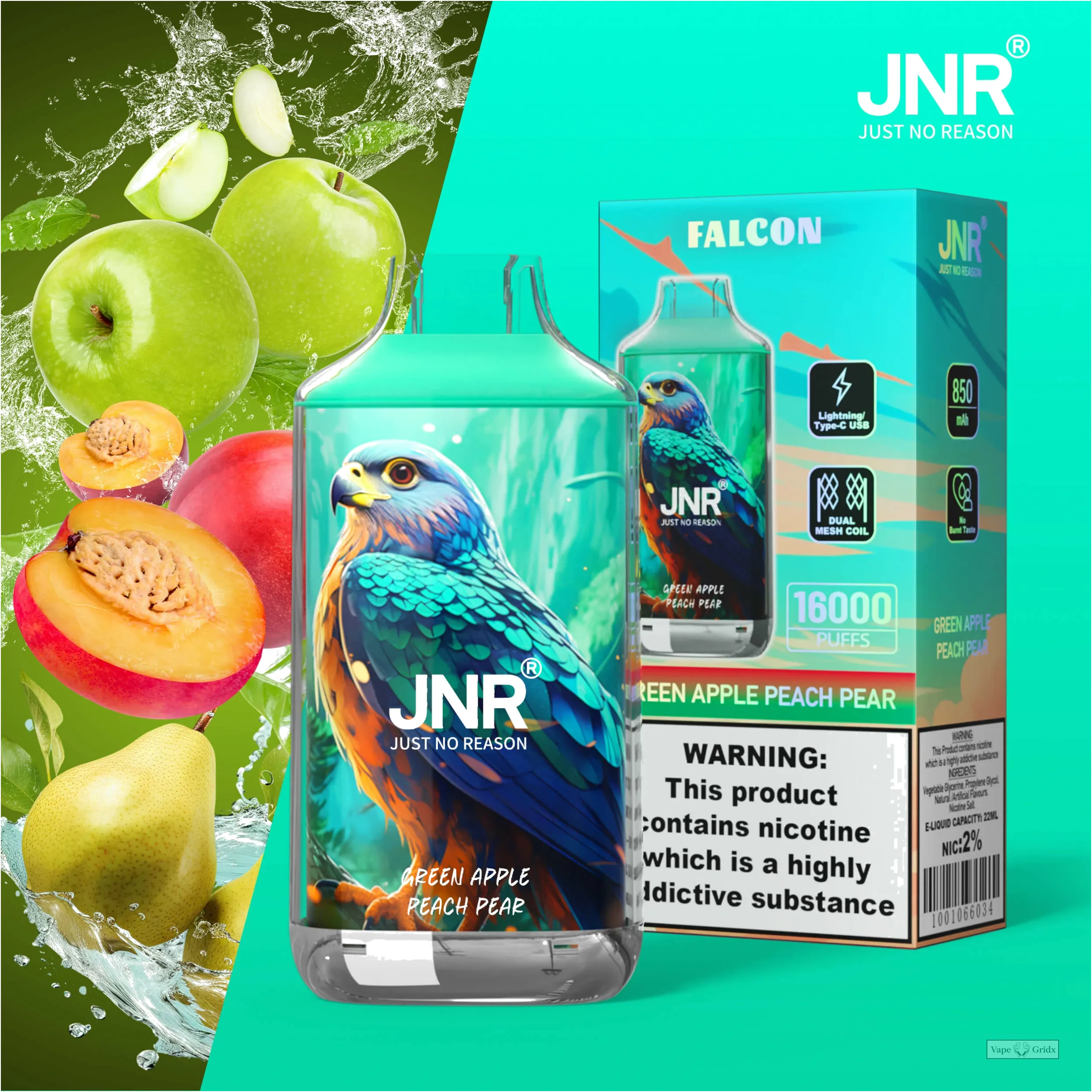 JNR Falcon 16000 16K Züge Einweg-Vape - image 8