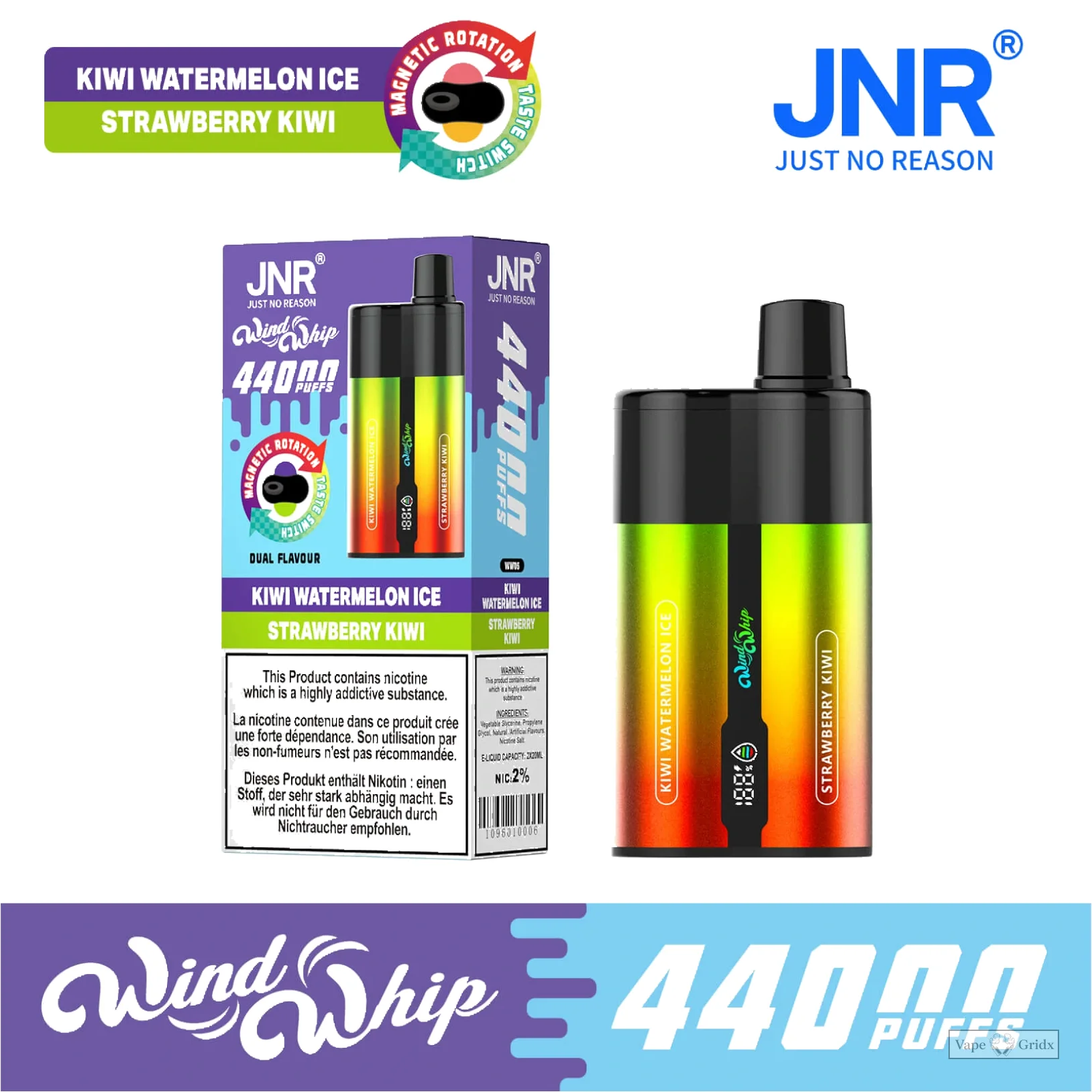 JNR Wind Whip 44000 44K Züge Einweg-Vape - image 4