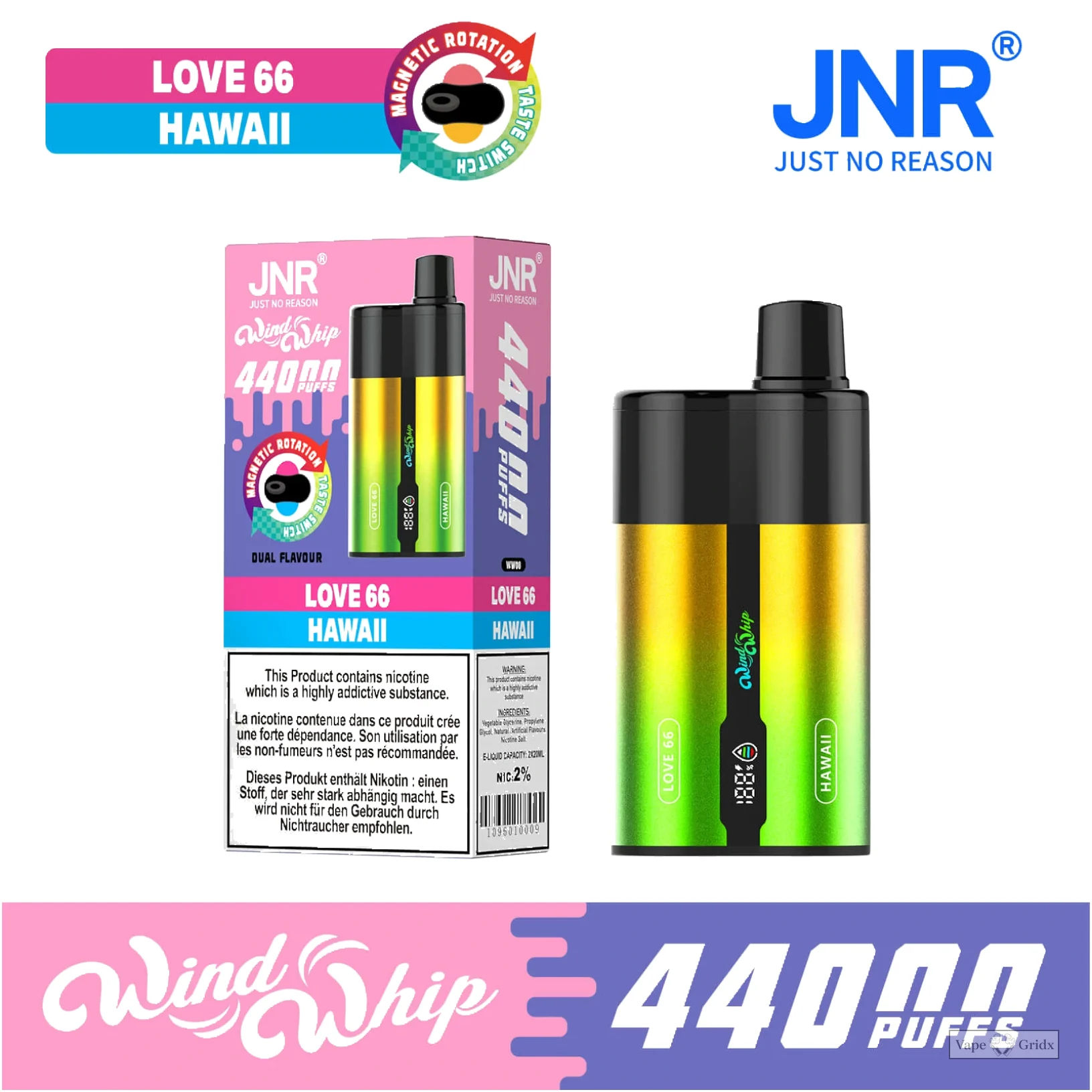JNR Wind Whip 44000 44K Züge Einweg-Vape - image 6