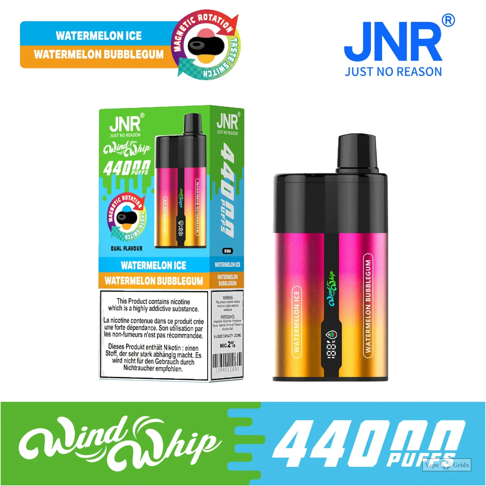 JNR Wind Whip 44000 44K Züge Einweg-Vape - image 7