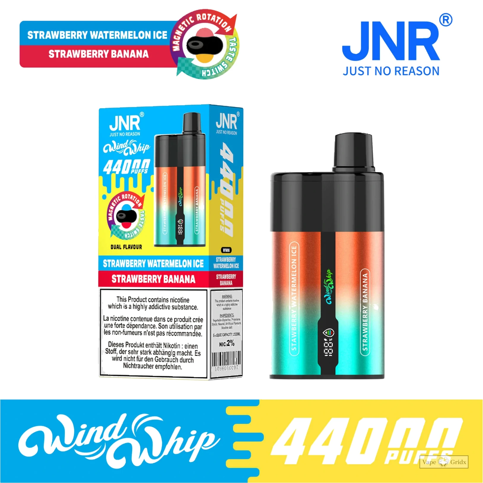 JNR Wind Whip 44000 44K Züge Einweg-Vape - image 8