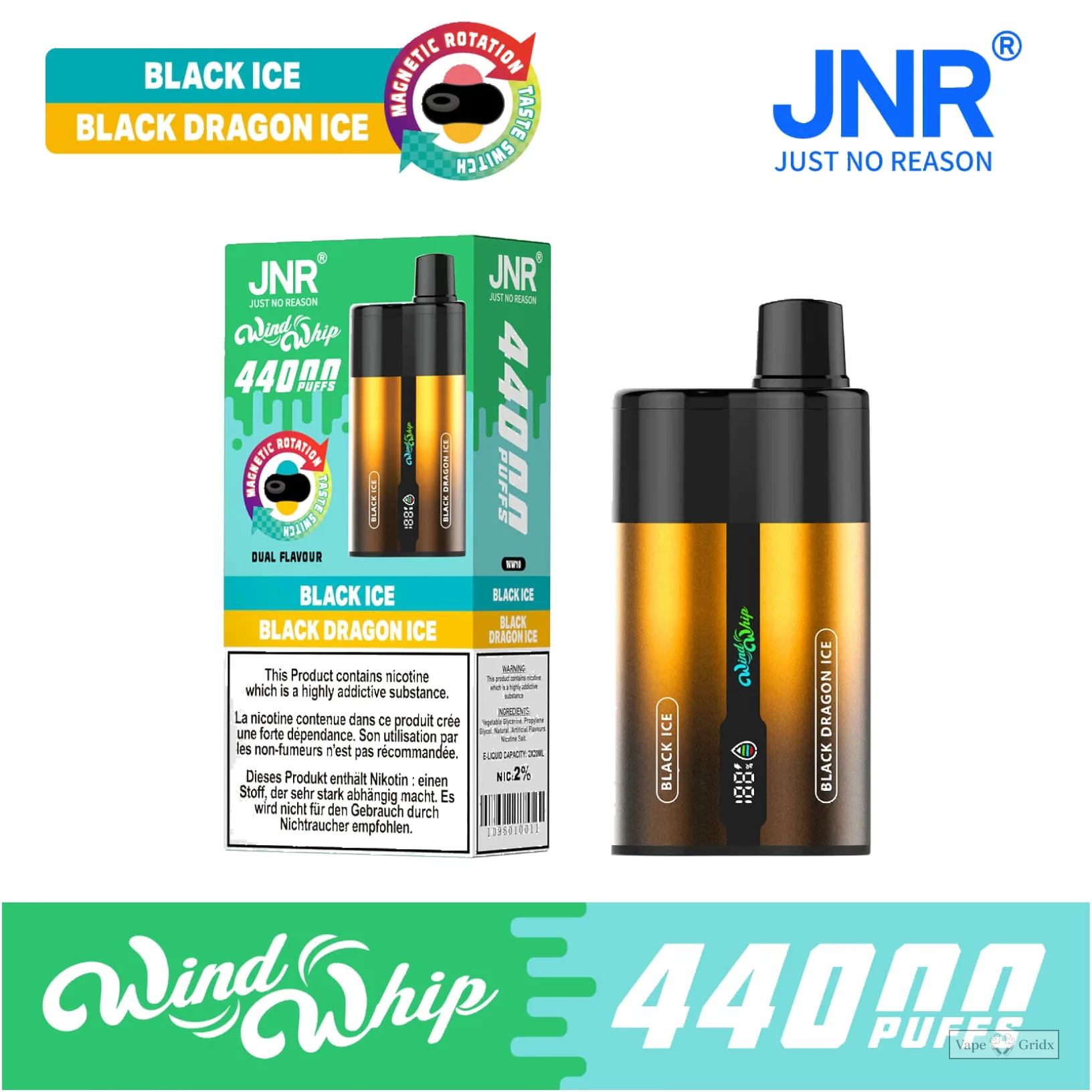 JNR Wind Whip 44000 44K Züge Einweg-Vape - image 10
