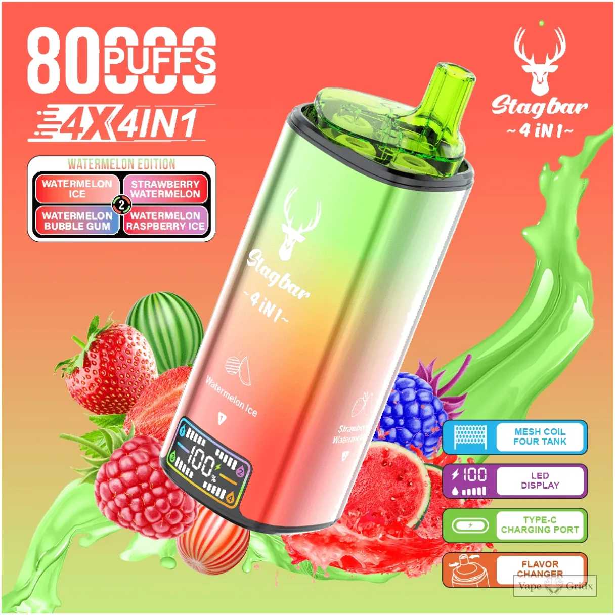 Stagbar 80000 80K Züge 4-in-1 Einweg-Vape - image 2