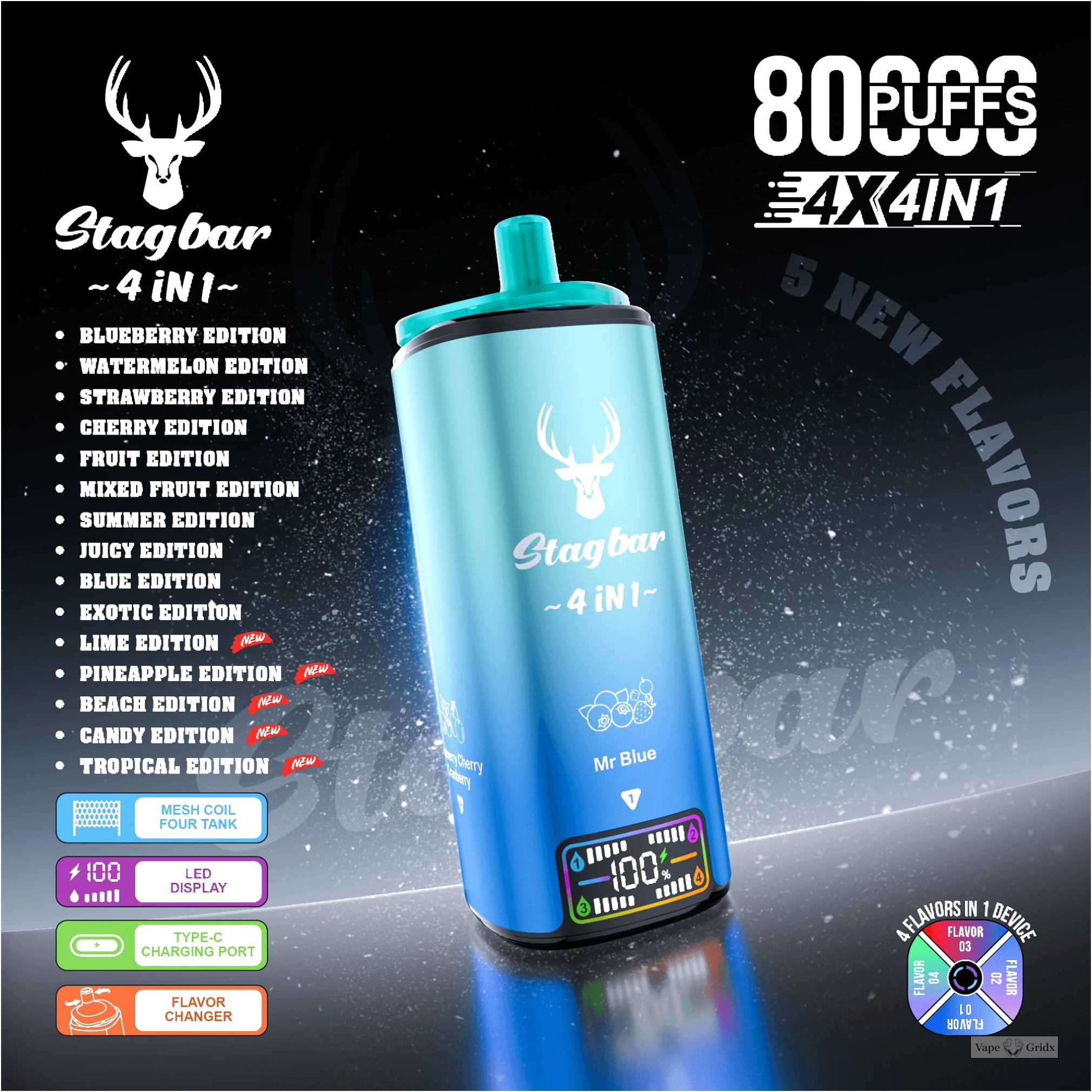 Stagbar 80000 80K Züge 4-in-1 Einweg-Vape - image 11