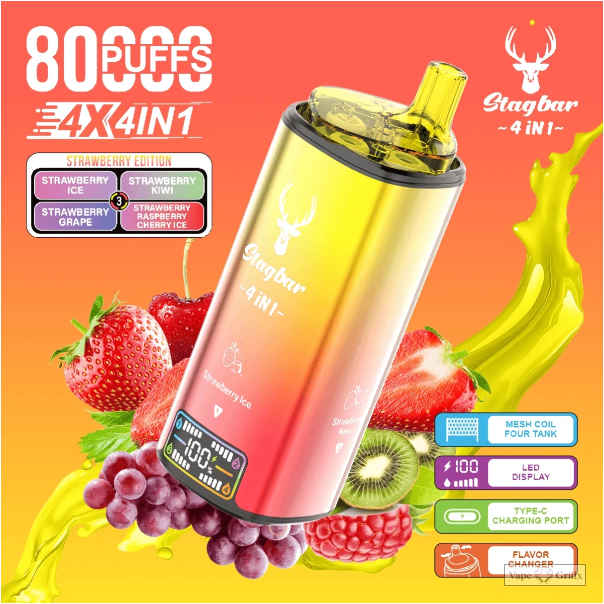 Stagbar 80000 80K Züge 4-in-1 Einweg-Vape - image 3