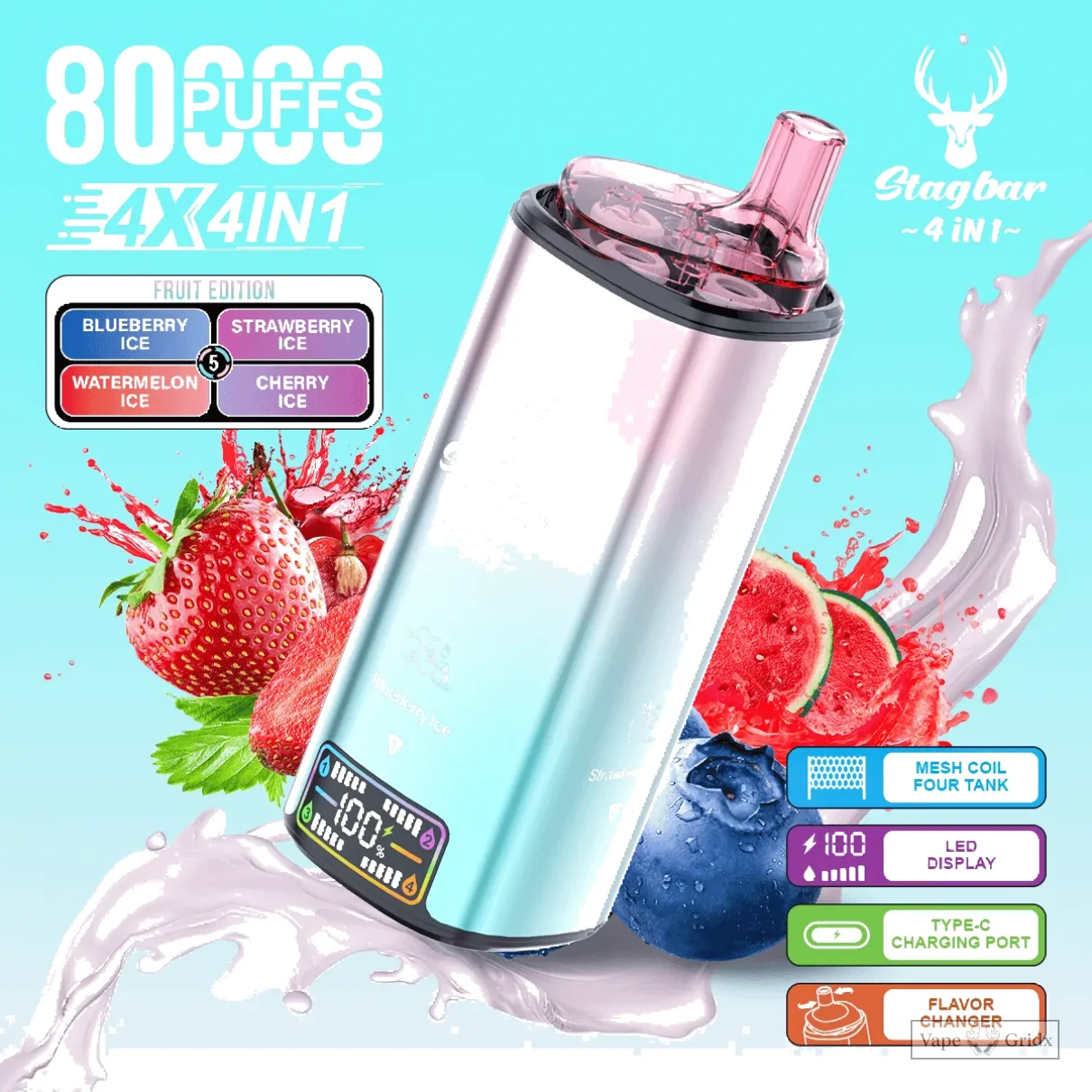 Stagbar 80000 80K Züge 4-in-1 Einweg-Vape - image 5