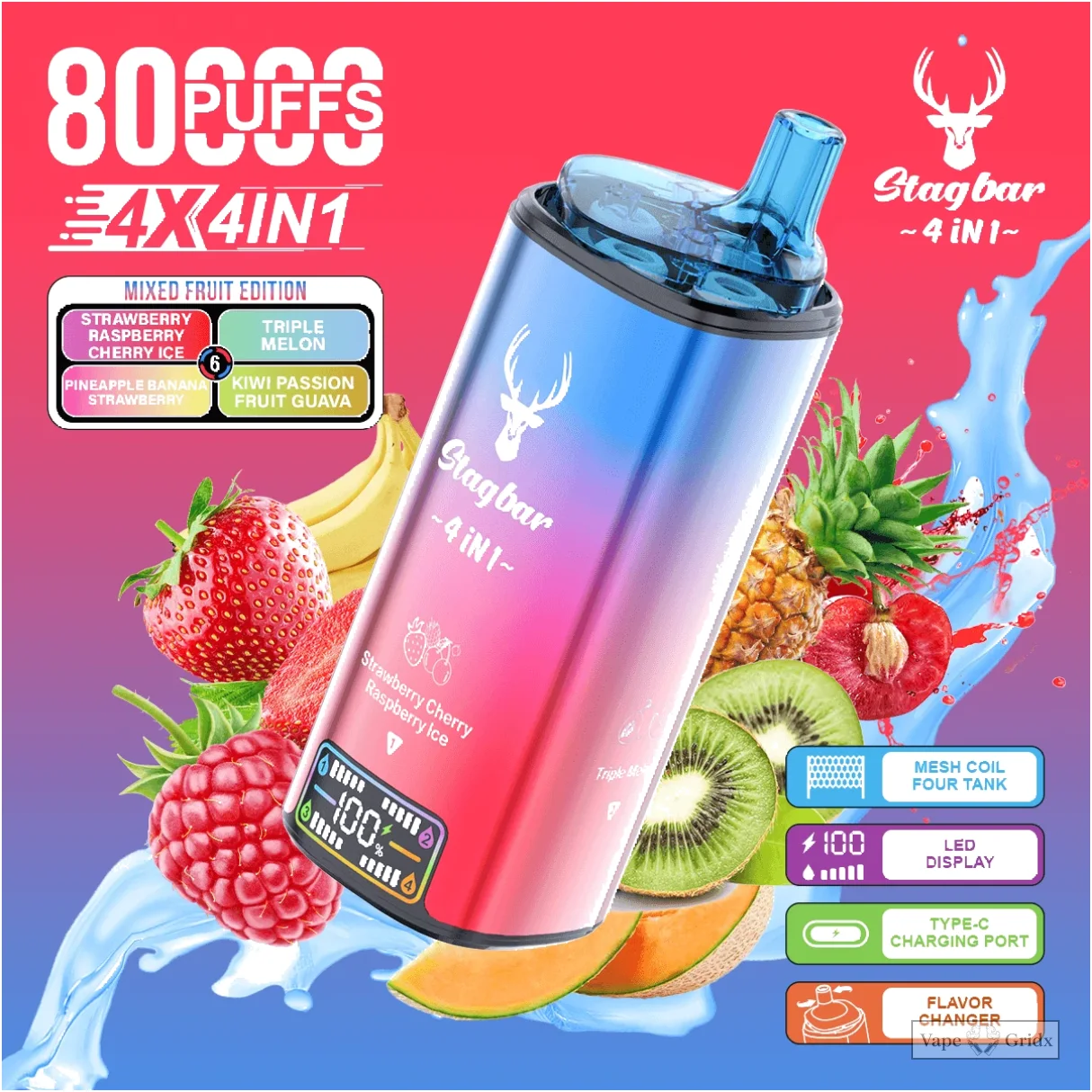 Stagbar 80000 80K Züge 4-in-1 Einweg-Vape - image 7
