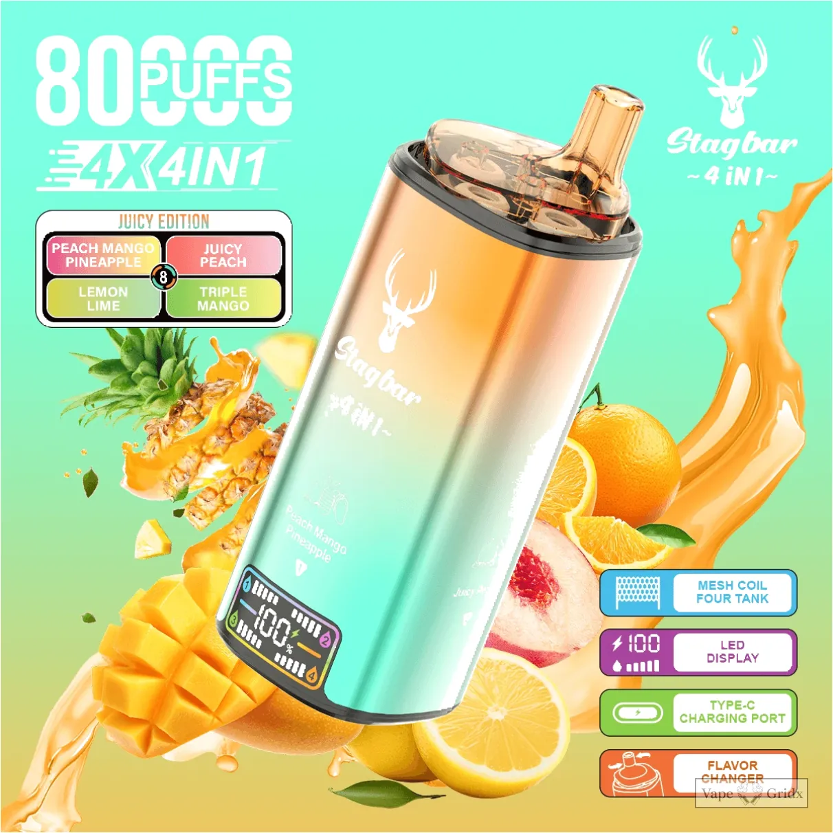 Stagbar 80000 80K Züge 4-in-1 Einweg-Vape - image 8