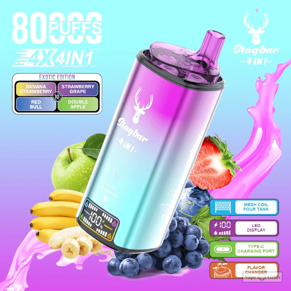 Stagbar 80000 80K Züge 4-in-1 Einweg-Vape - image 9