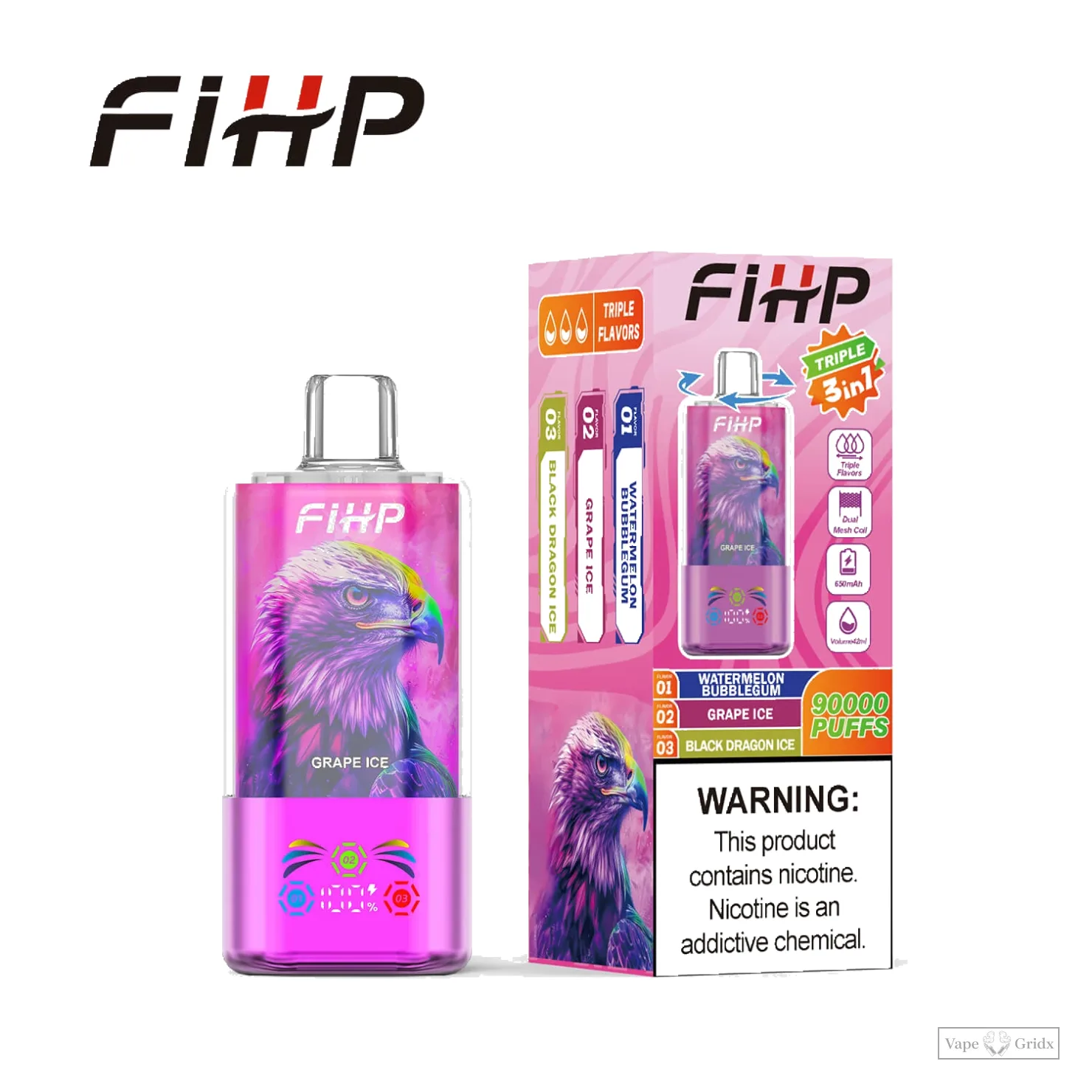 FIHP 90000 90K Züge 3-in-1 Einweg-Vape - image 3
