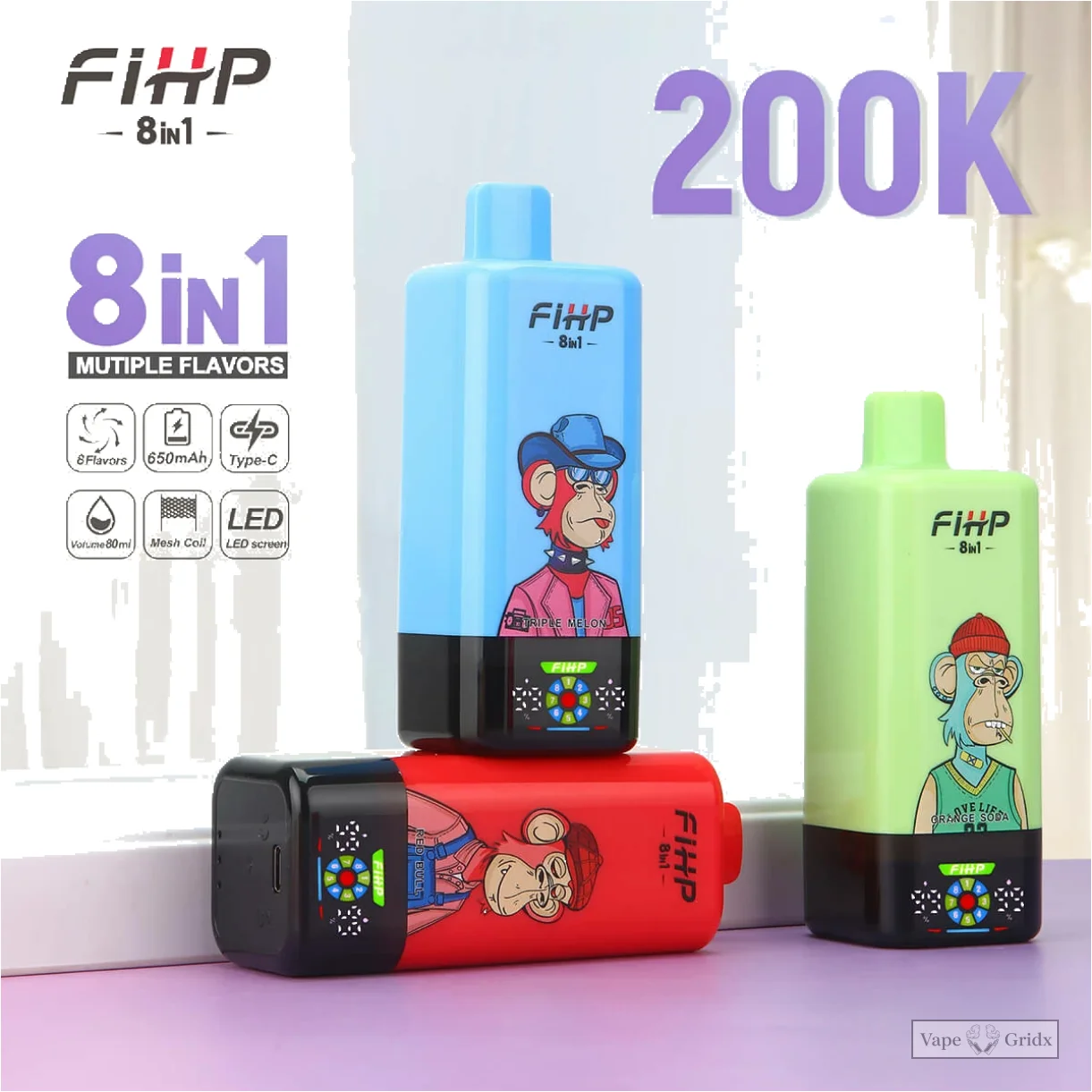 FIHP 200000 200K Züge 8 in 1 Einweg-Vape - image 2