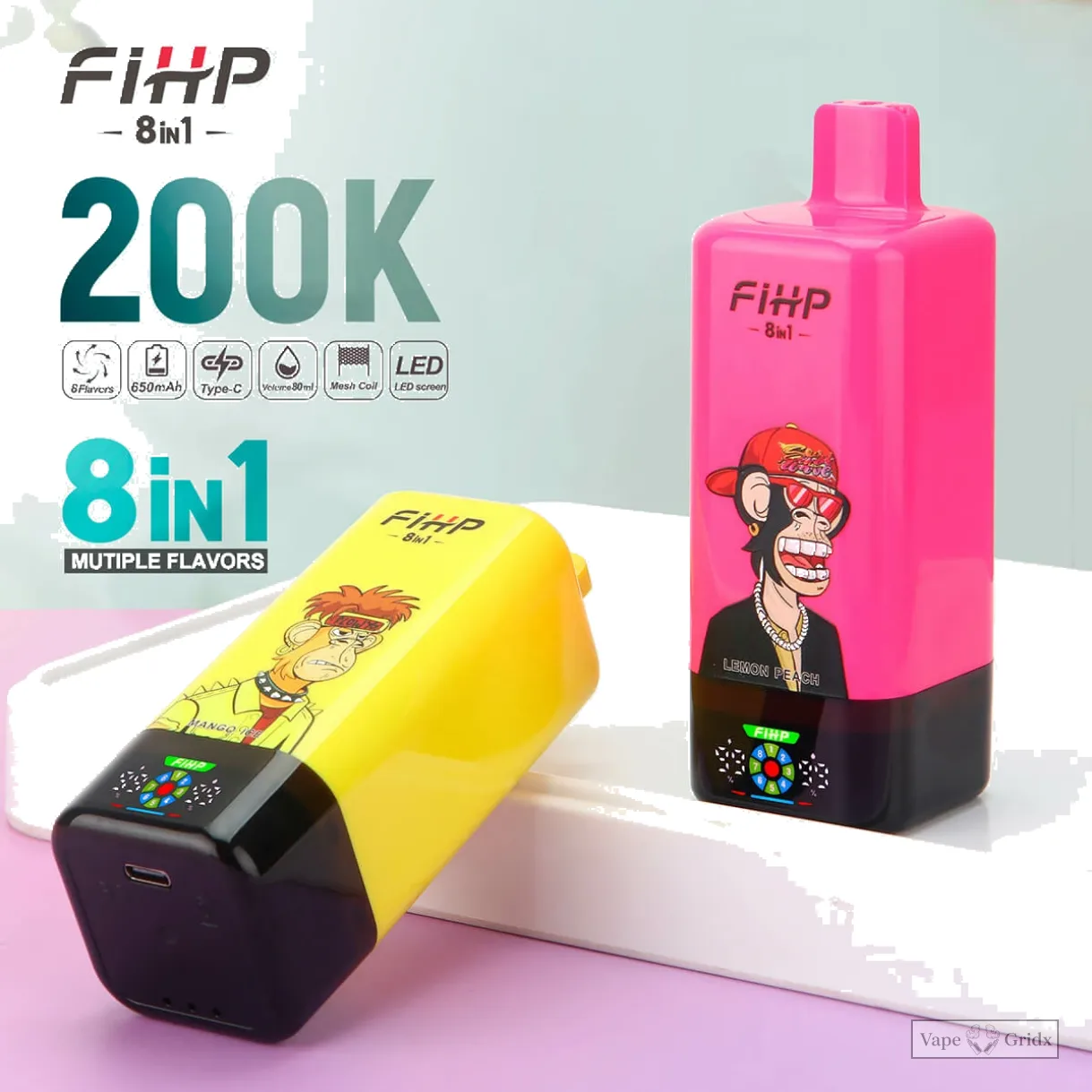 FIHP 200000 200K Züge 8 in 1 Einweg-Vape - image 3
