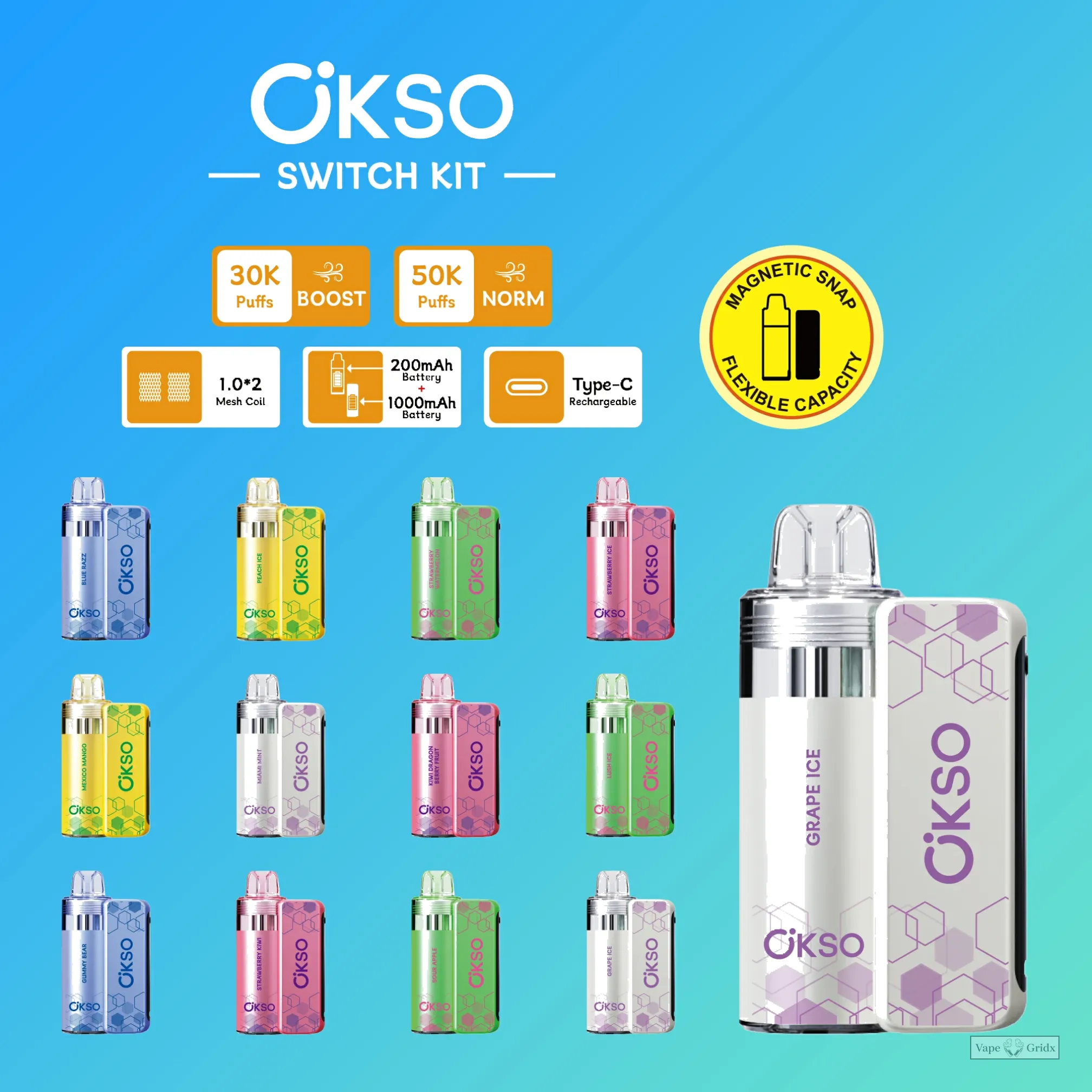 OKSO Switch KIT 50000 50K Züge Einweg-Vape - image 13