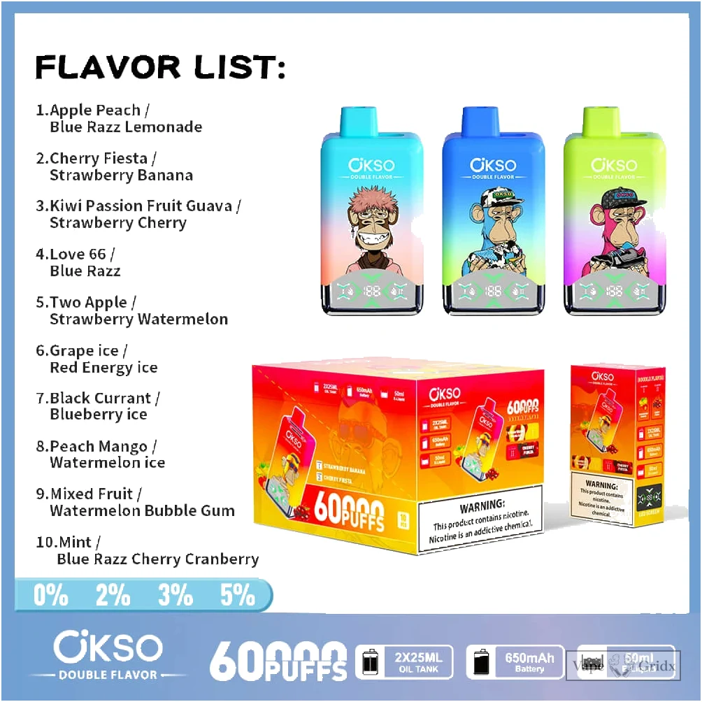 OKSO Dual Geschmack 60000 60K Züge Einweg-Vape - image 5