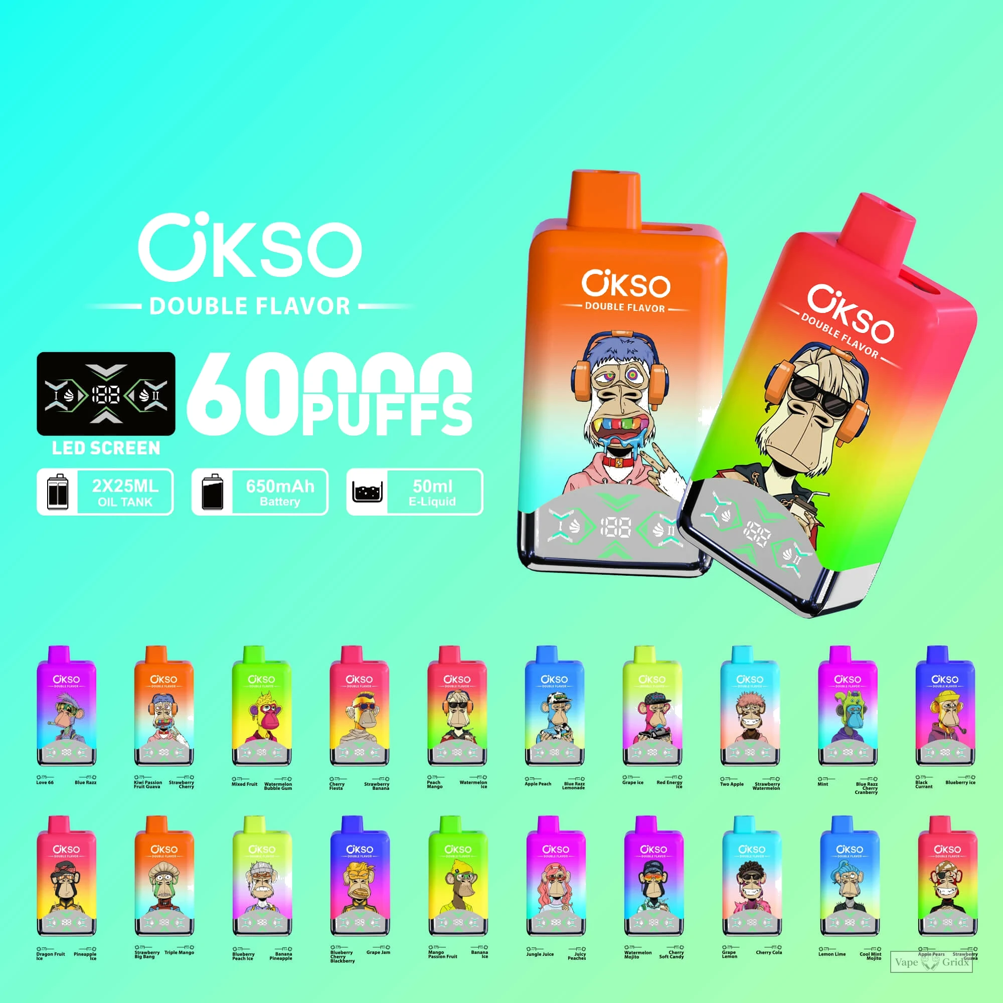 OKSO Dual Geschmack 60000 60K Züge Einweg-Vape - image 7