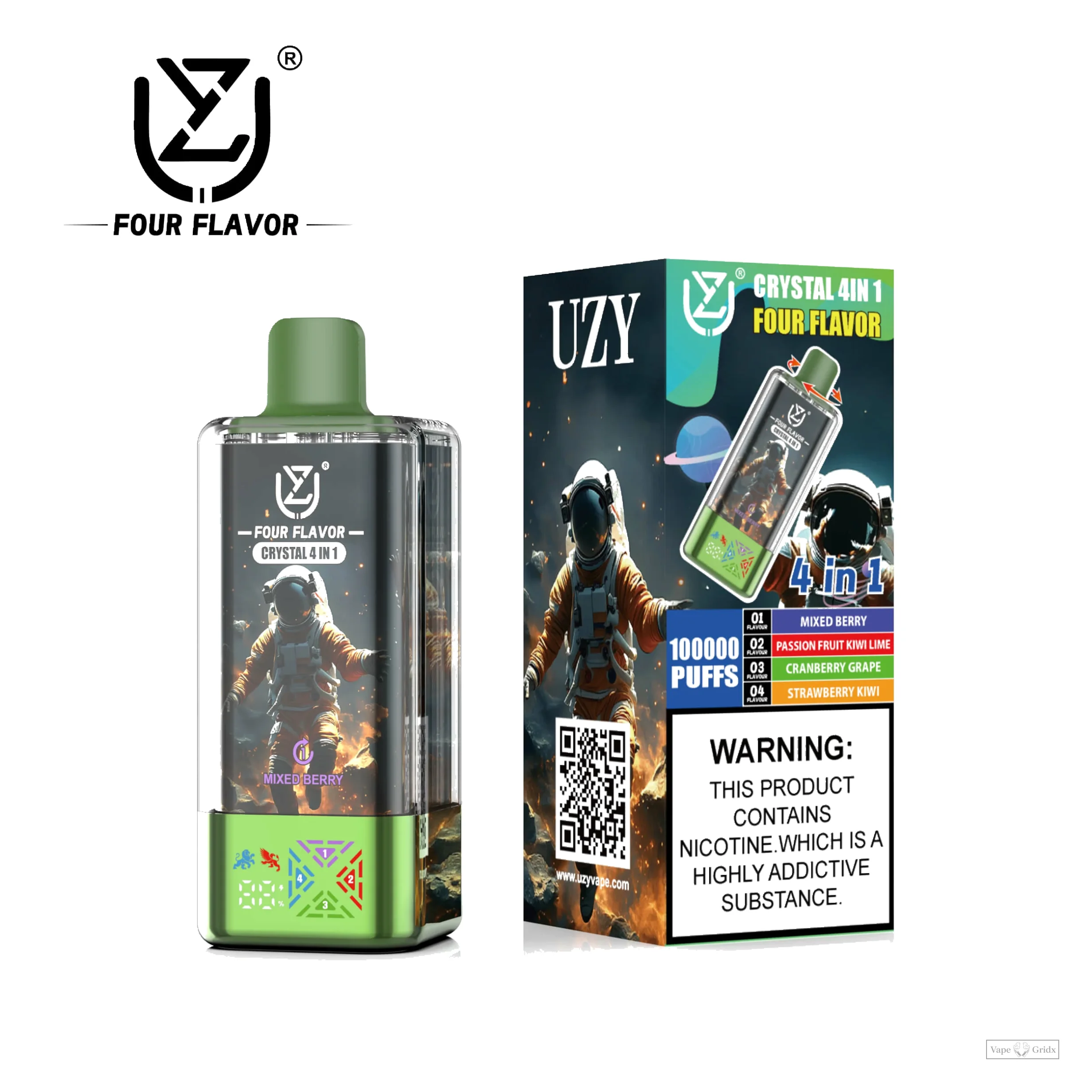 UZY Crystal 4-in-1 100000 100K Züge Einweg-Vape