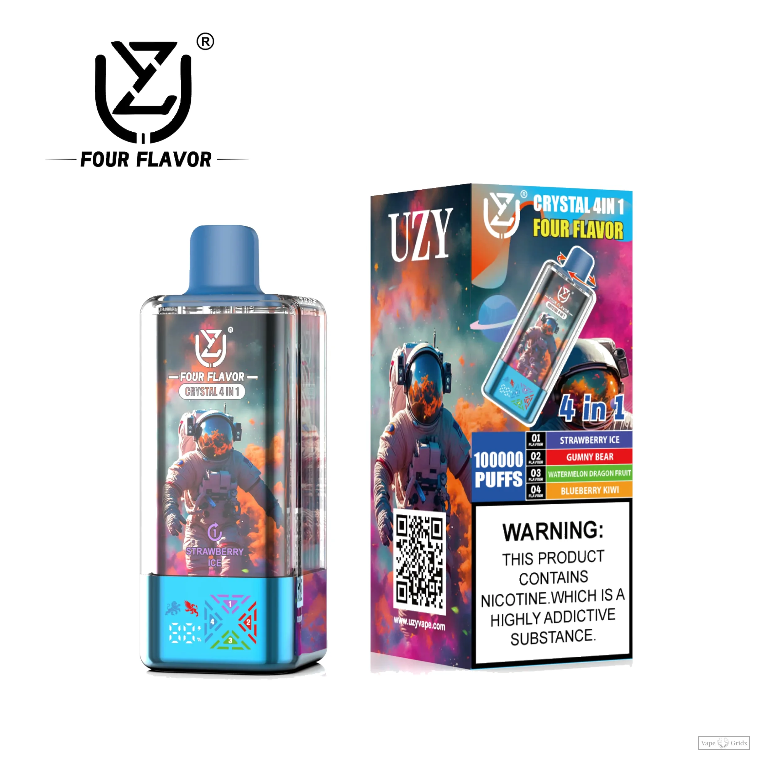 UZY Crystal 4-in-1 100000 100K Züge Einweg-Vape - image 4