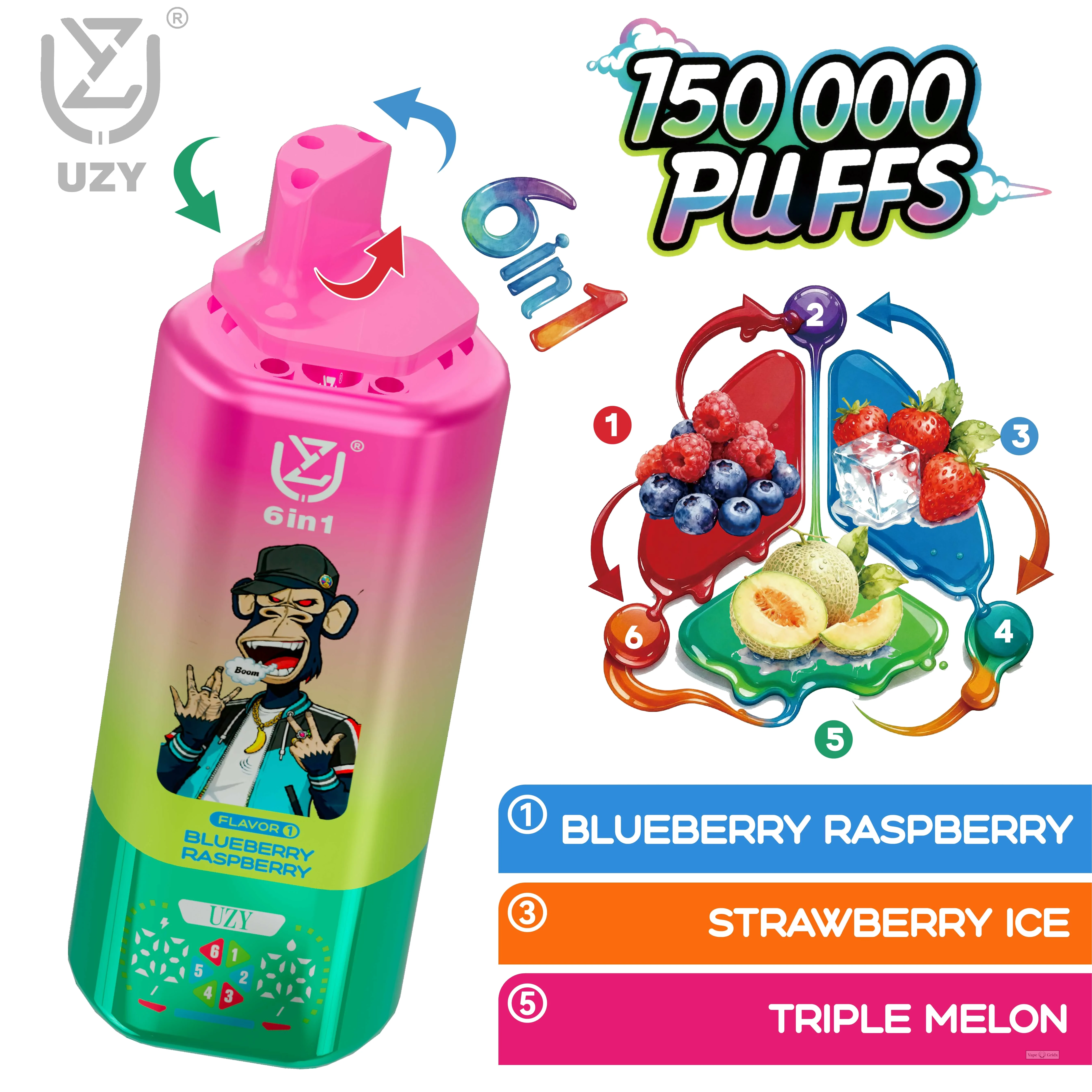 UZY 6-in-1 150000 150K Züge Einweg-Vape - image 2