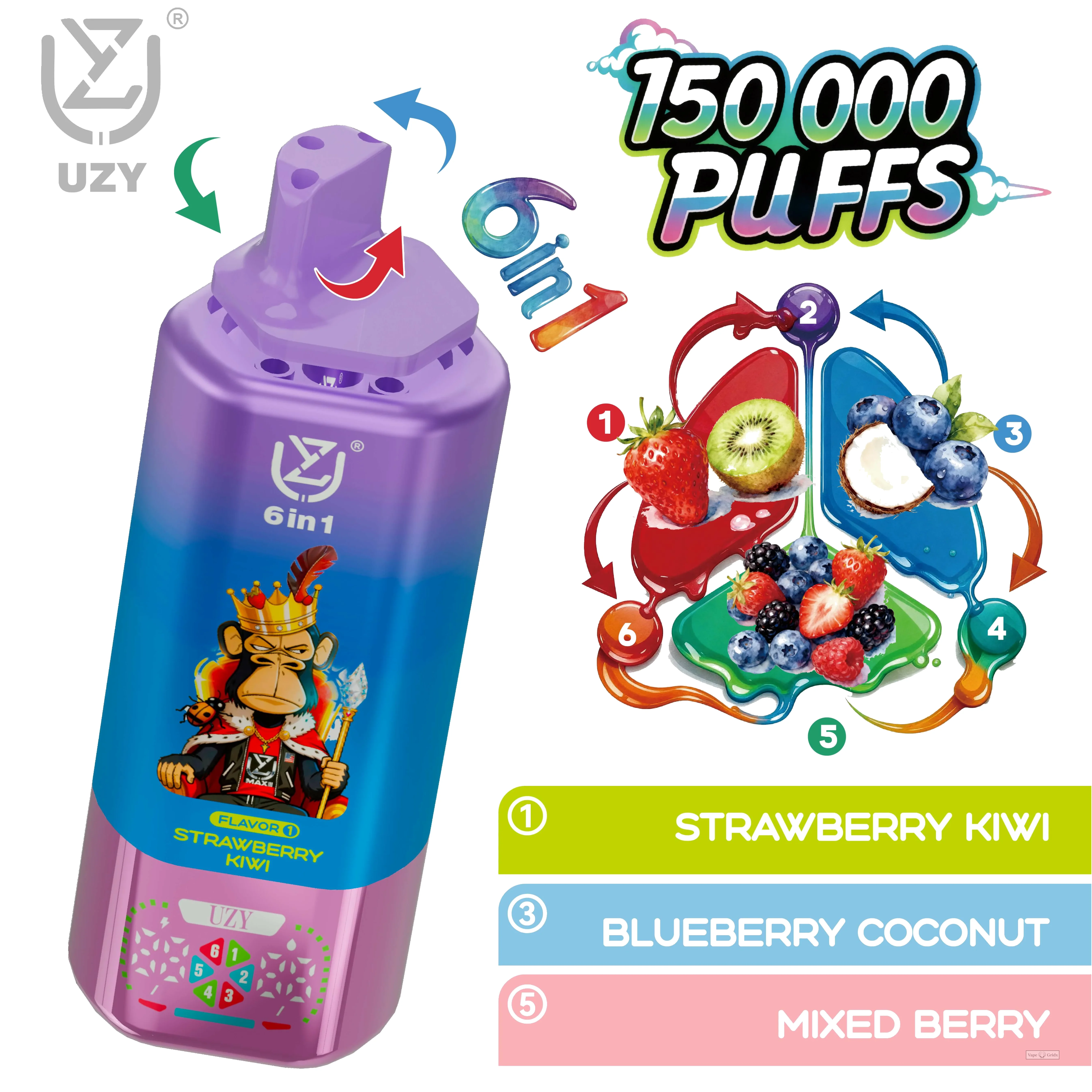 UZY 6-in-1 150000 150K Züge Einweg-Vape - image 3