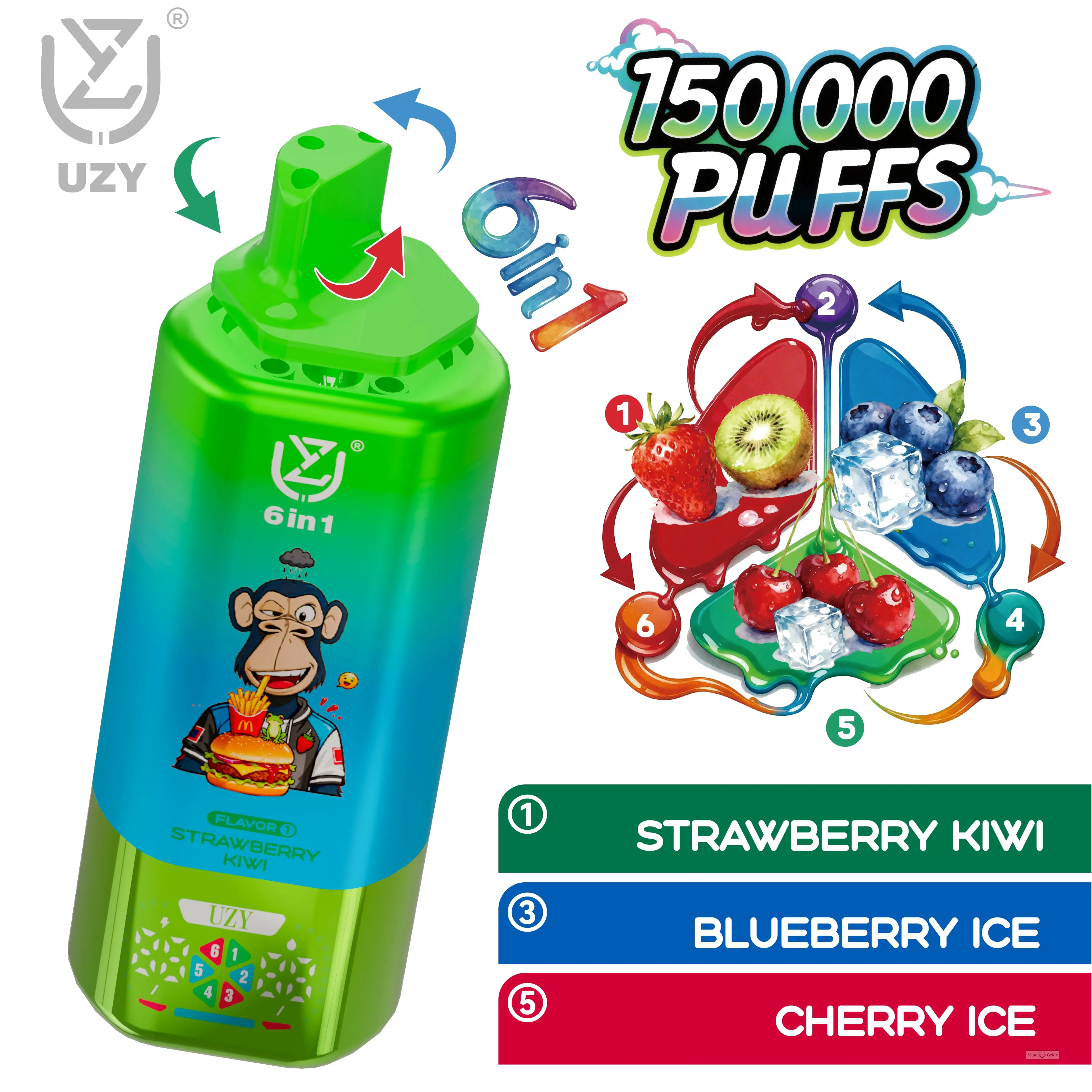 UZY 6-in-1 150000 150K Züge Einweg-Vape - image 4