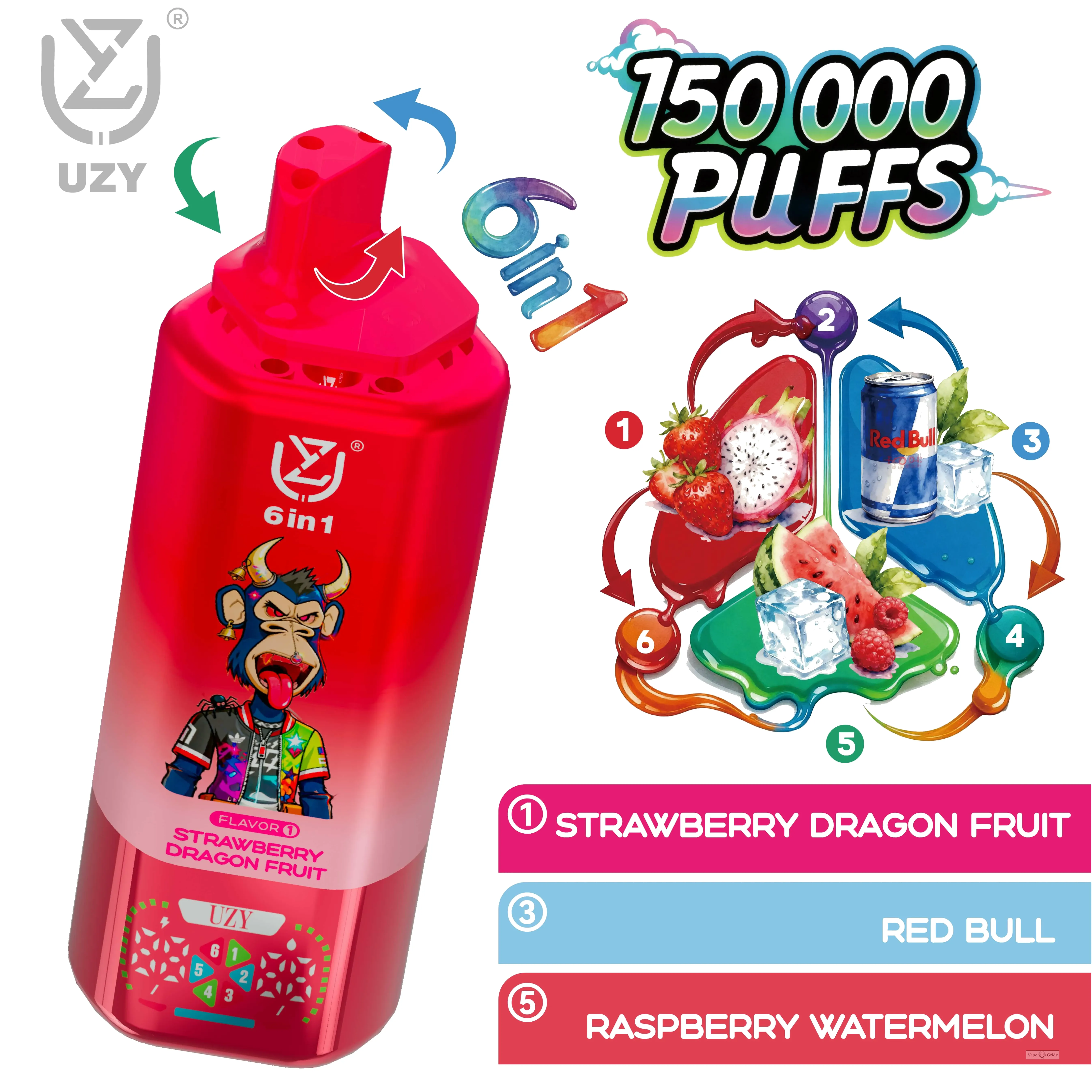 UZY 6-in-1 150000 150K Züge Einweg-Vape - image 7
