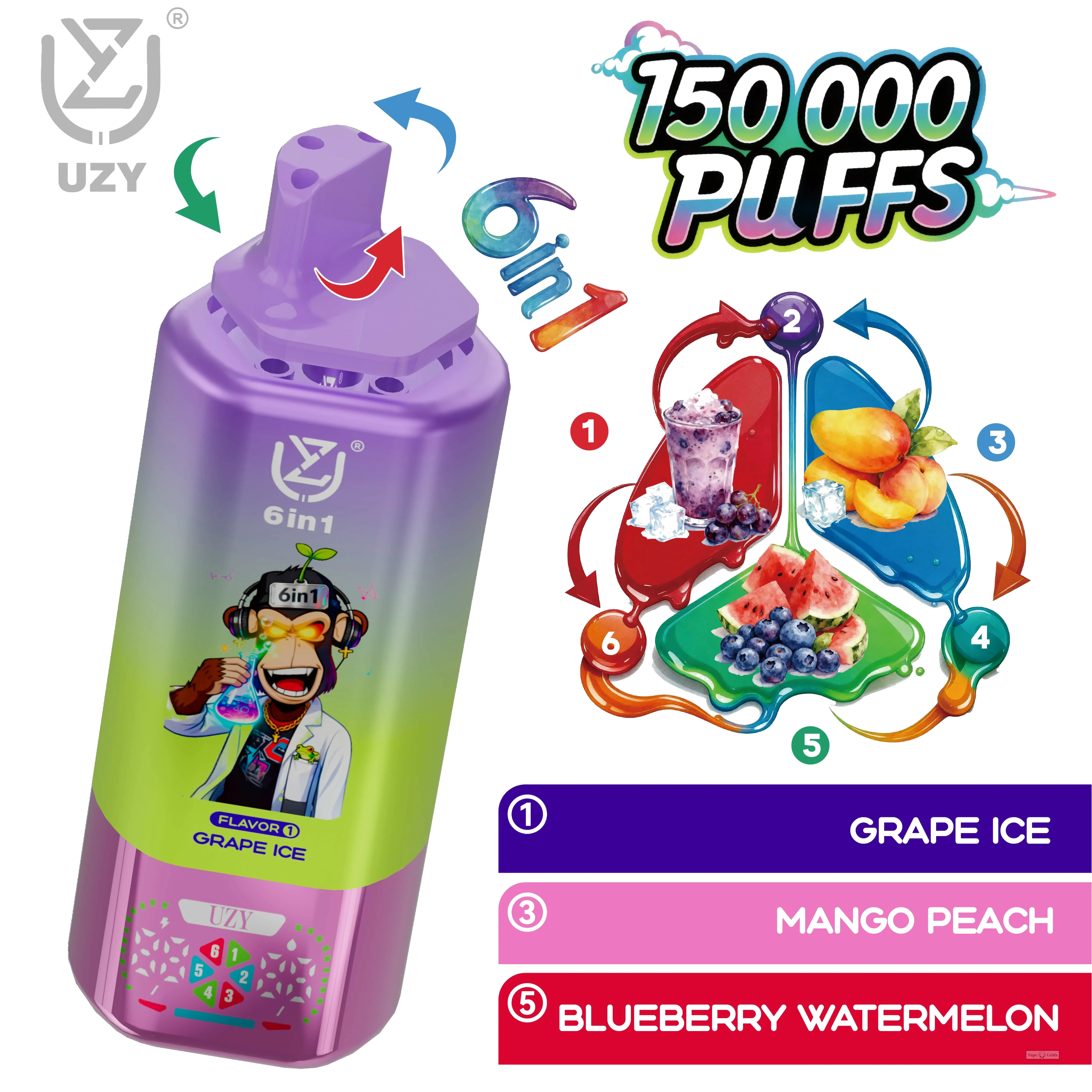 UZY 6-in-1 150000 150K Züge Einweg-Vape - image 8