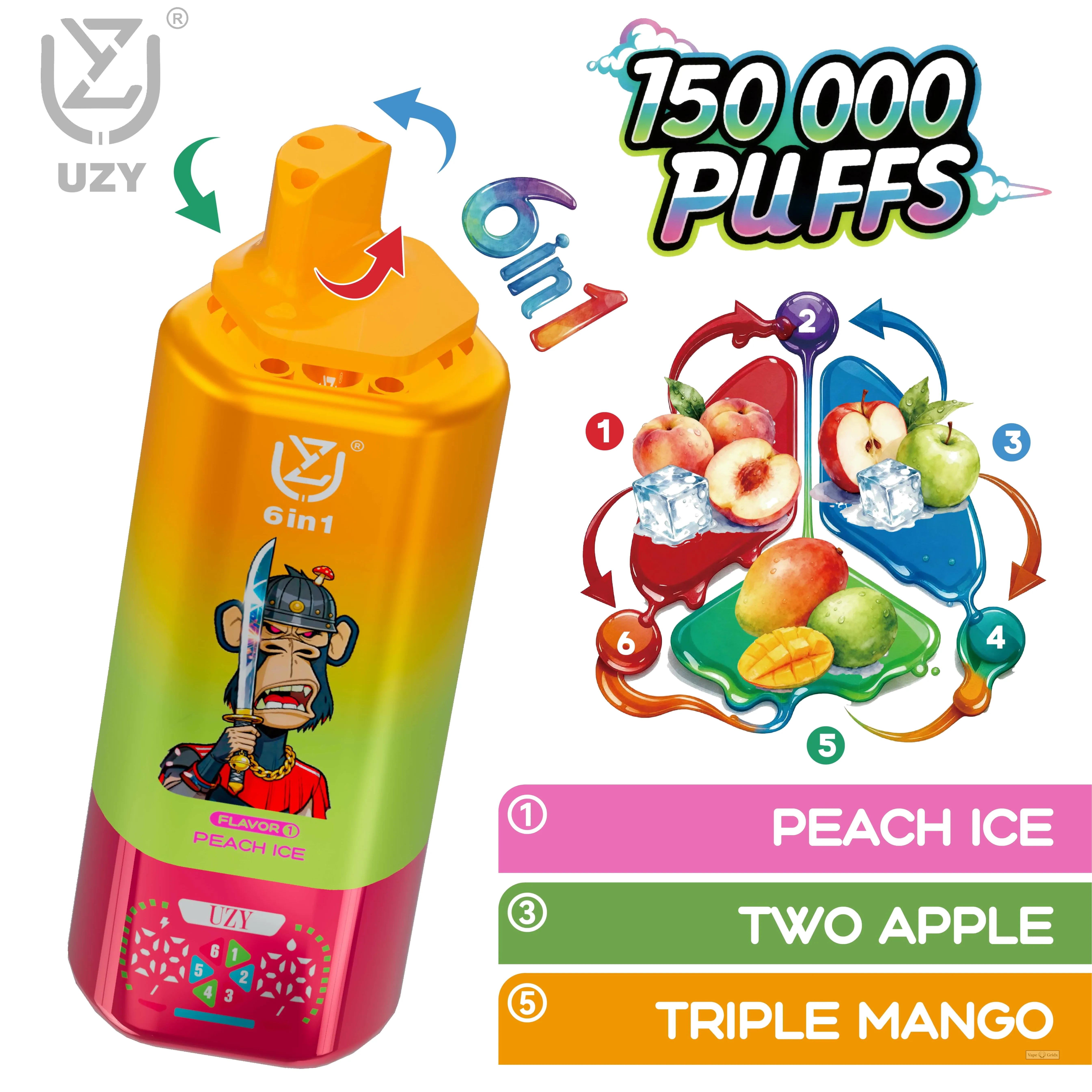 UZY 6-in-1 150000 150K Züge Einweg-Vape - image 9