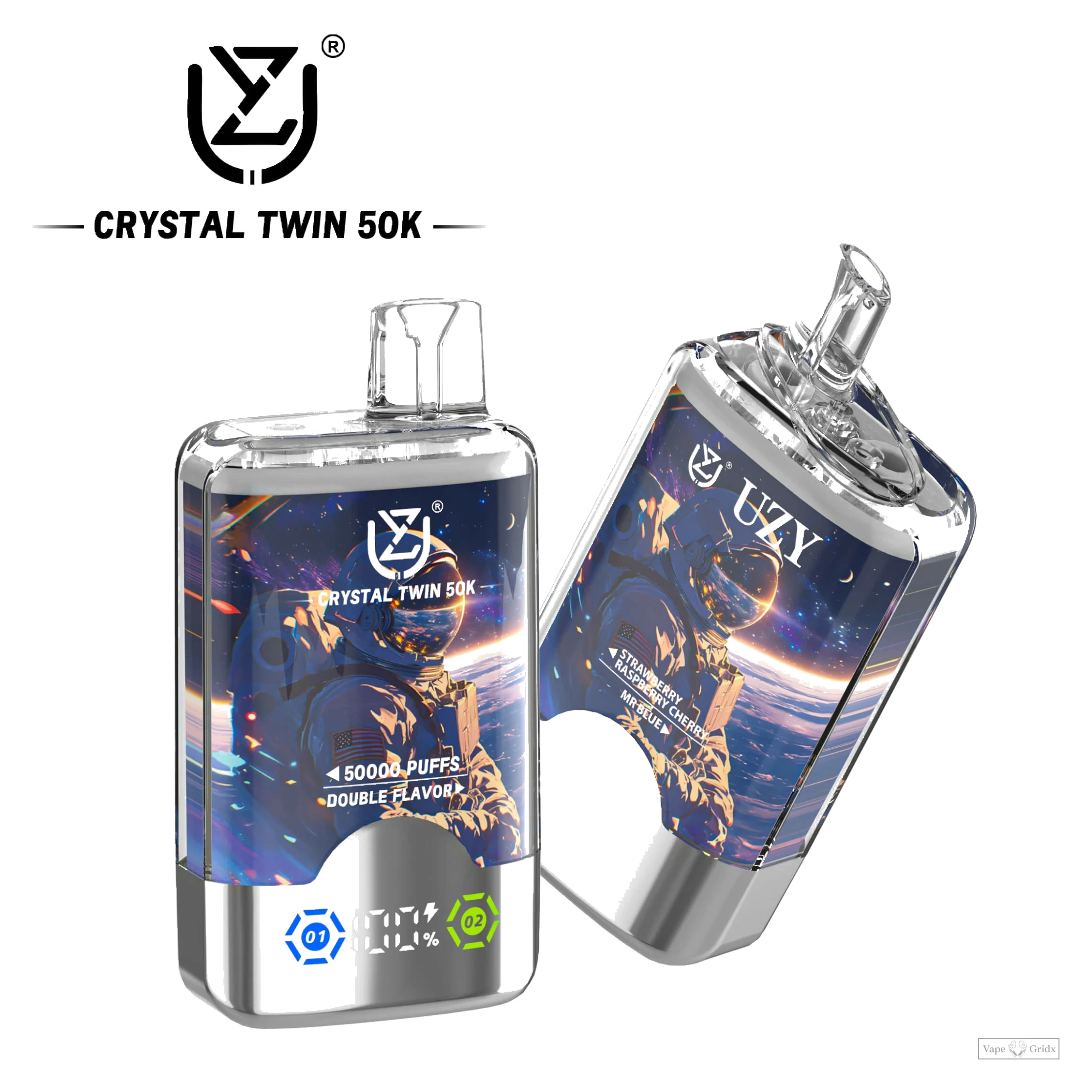 UZY Crystal Twin 50000 50K Züge Double Geschmack Einweg-Vape - image 3