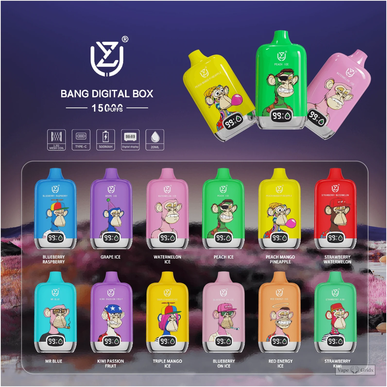 UZY Bang Digital 15000 15K Züge Einweg-Vape - image 3